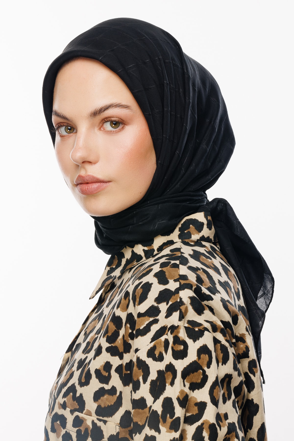 Bamboo Jacquard Scarf - Black