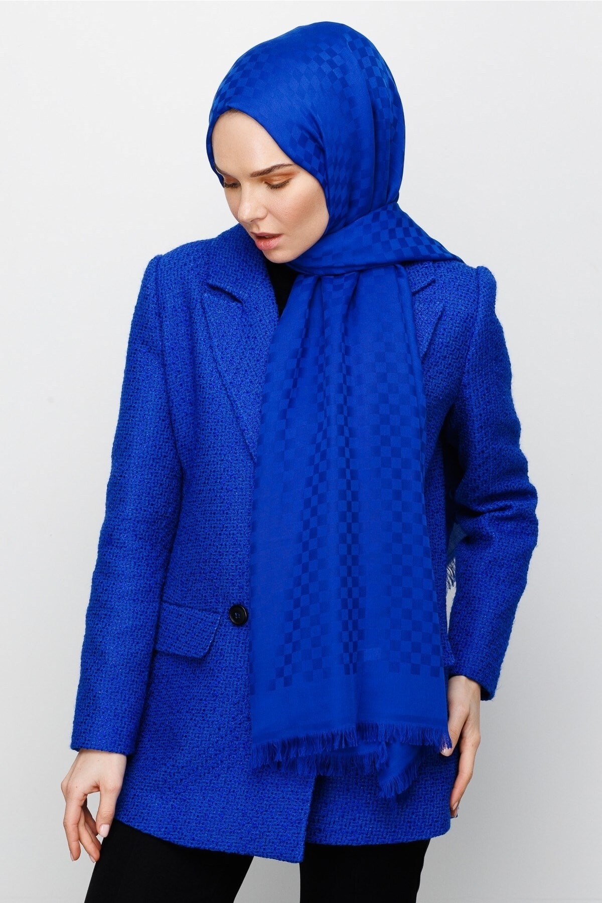 Gemustertes Baumwolle Jacquard Hijab