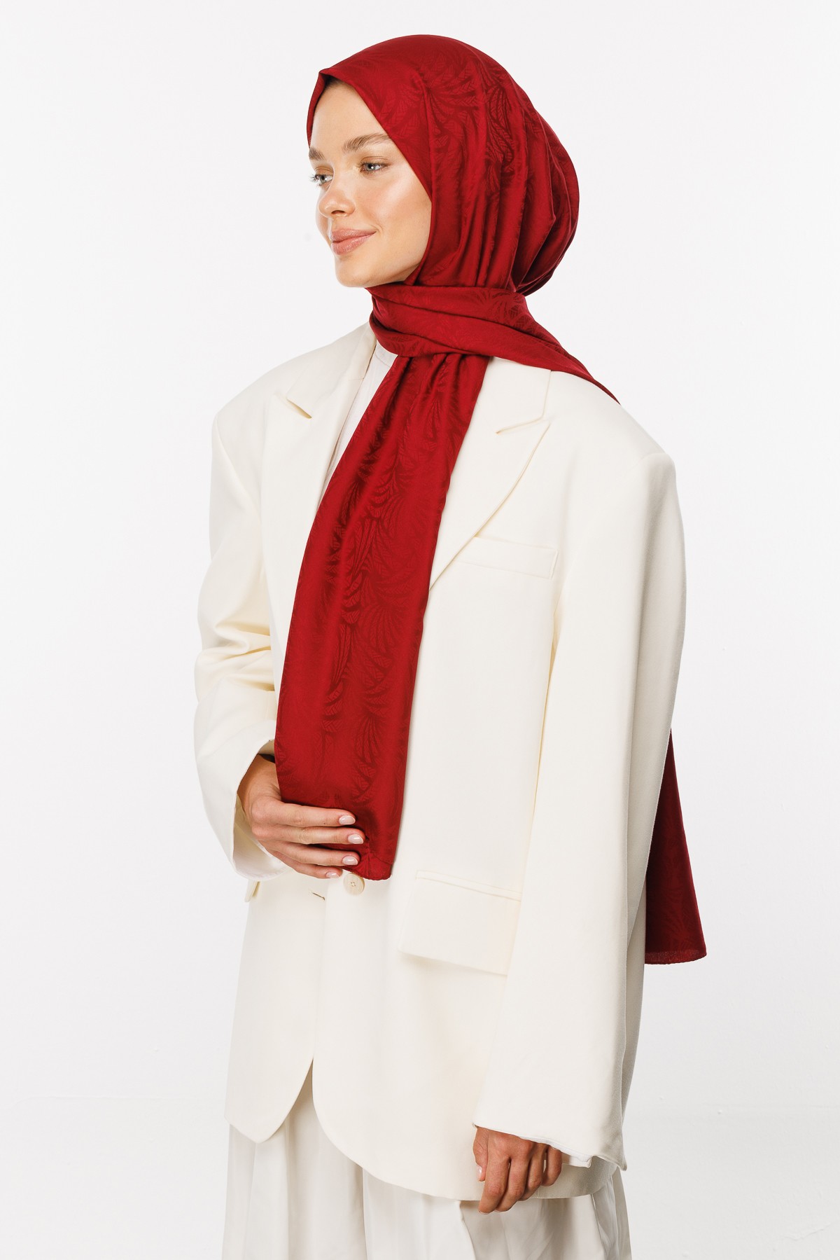 Artemis Pattern Silk Jacquard Hijab