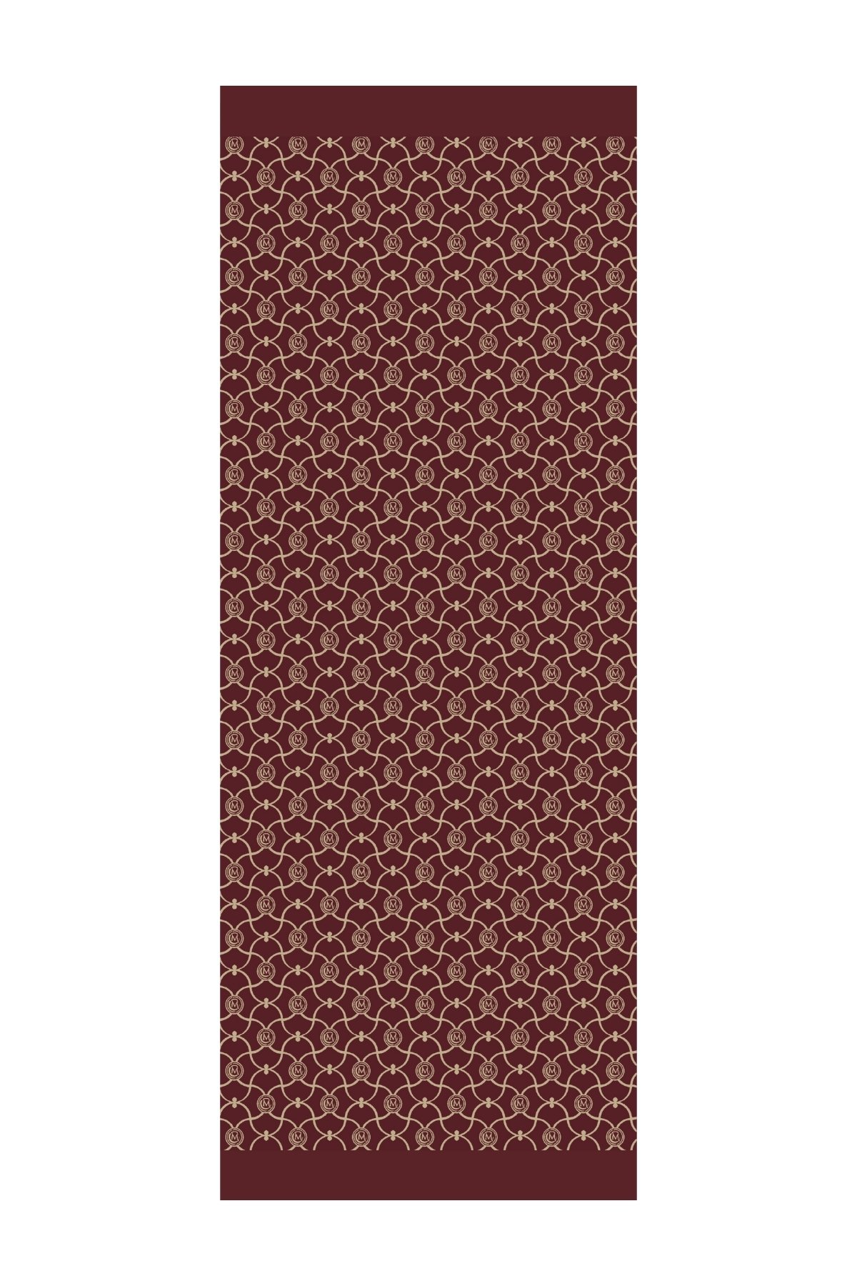 Marrakech Pattern Double-Sided Shawl - Elderberry-Salmon