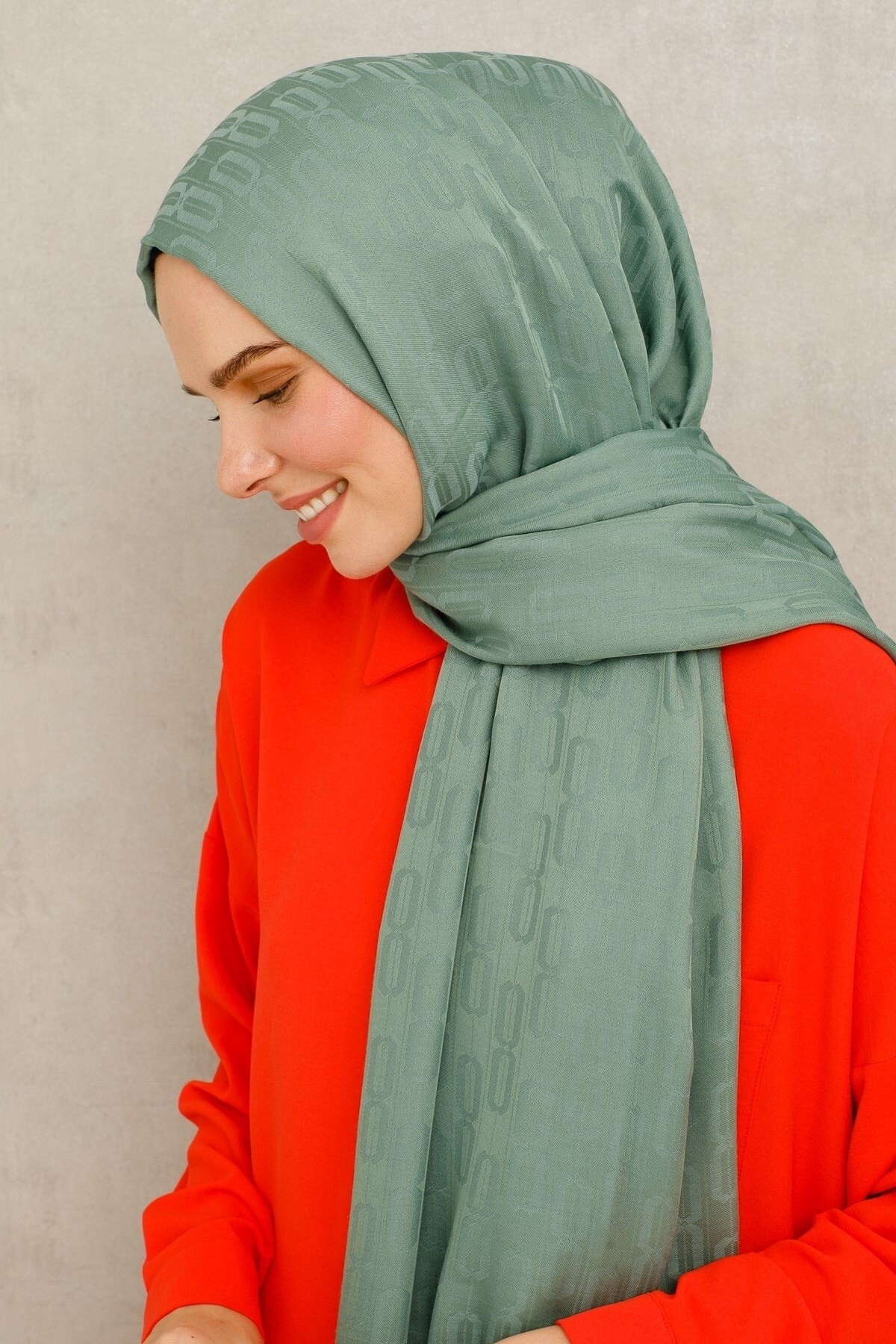 Gemustertes Baumwolle Jacquard Hijab