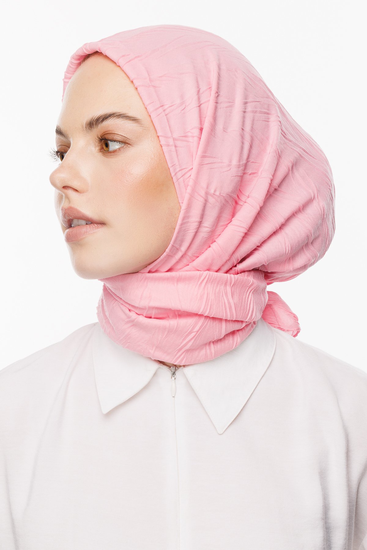 Pleated Bamboo Scarf - Sugar Pink