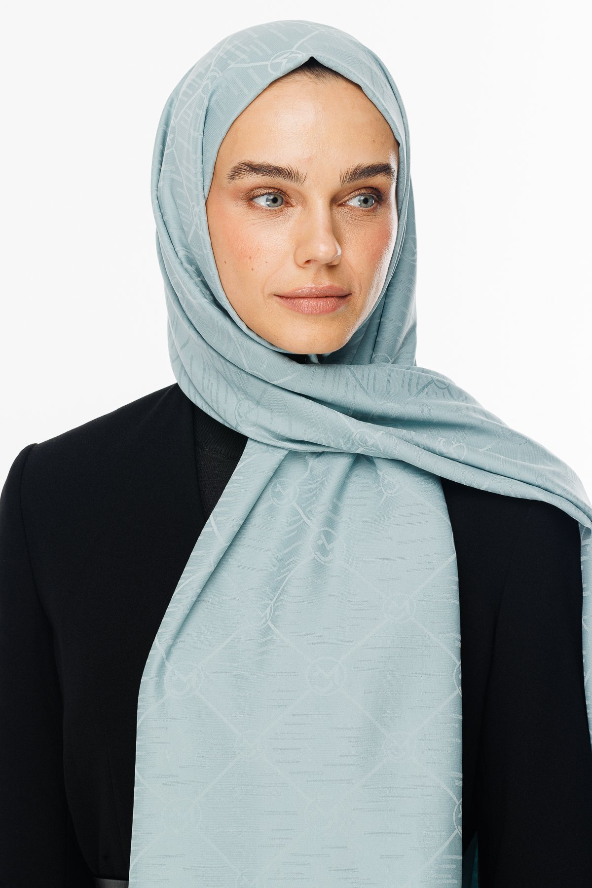 Moon Is Pattern Jacquard Shawl - Cağla
