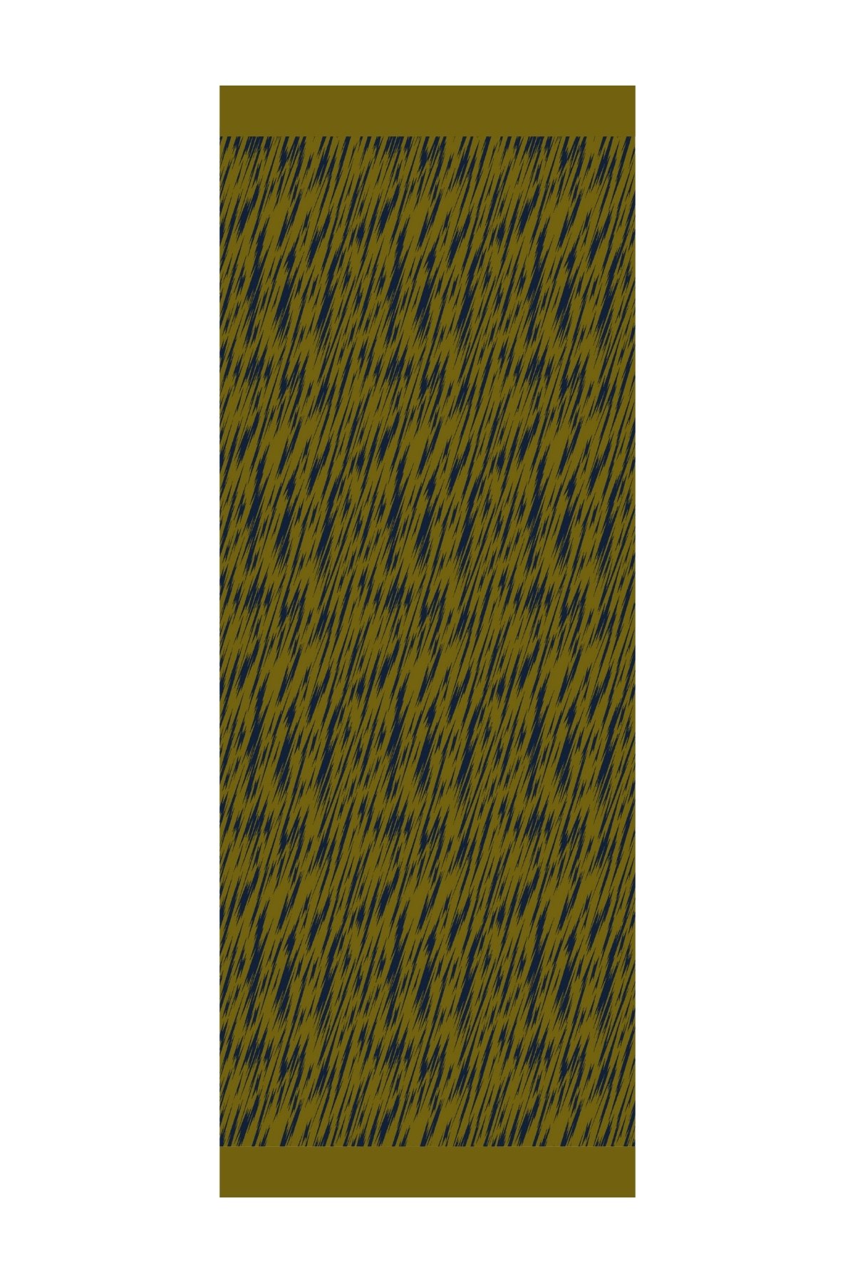 Marrakech Double Sided Shawl - Navy Blue-Oil Green