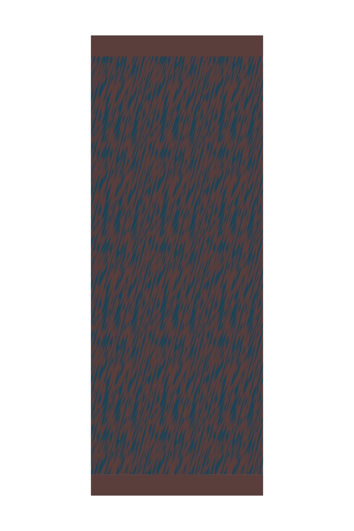 Marrakech Double Sided Shawl - Bitter Coffee-Petroleum Blue