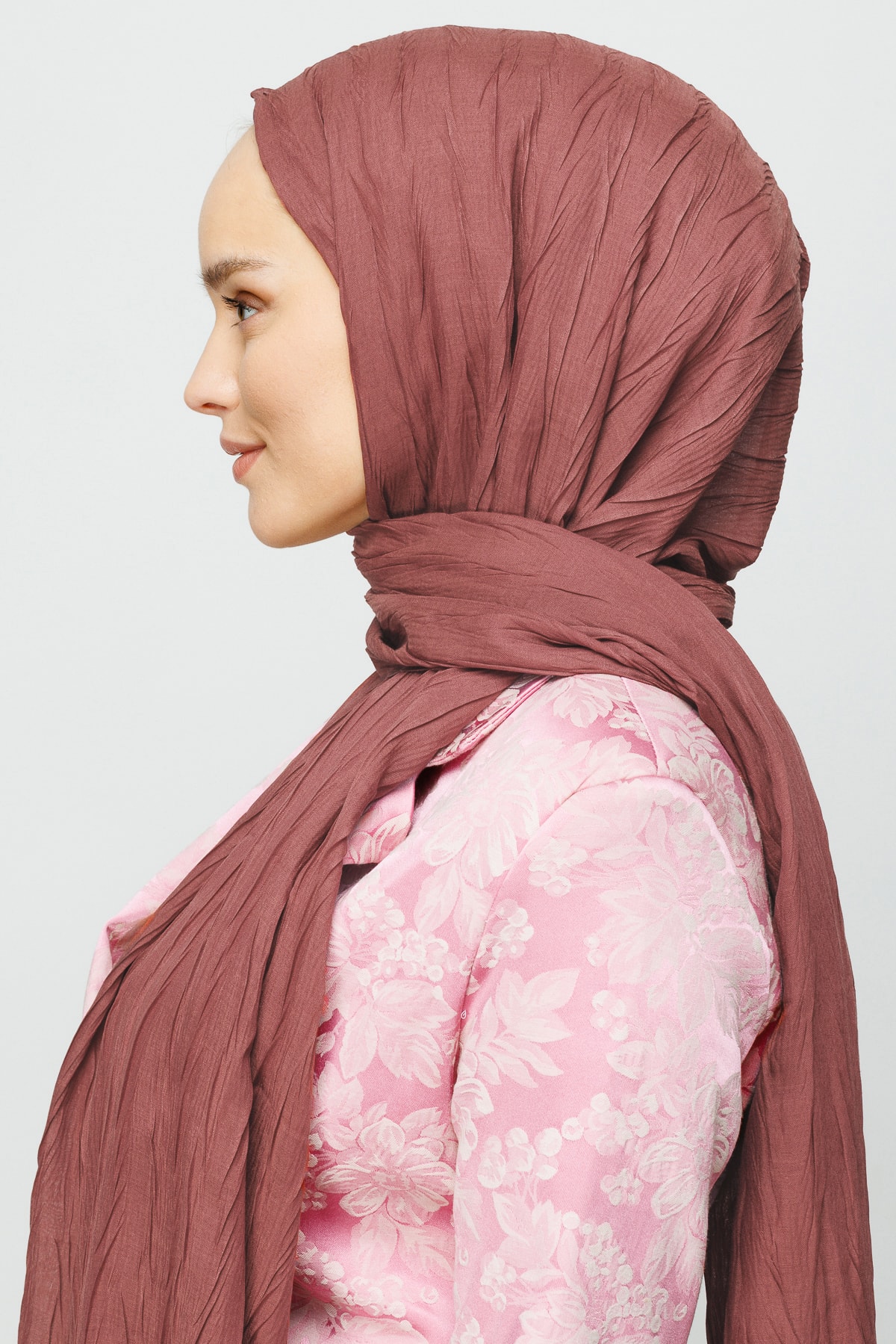 Pleated Bamboo Shawl - Onion Peel