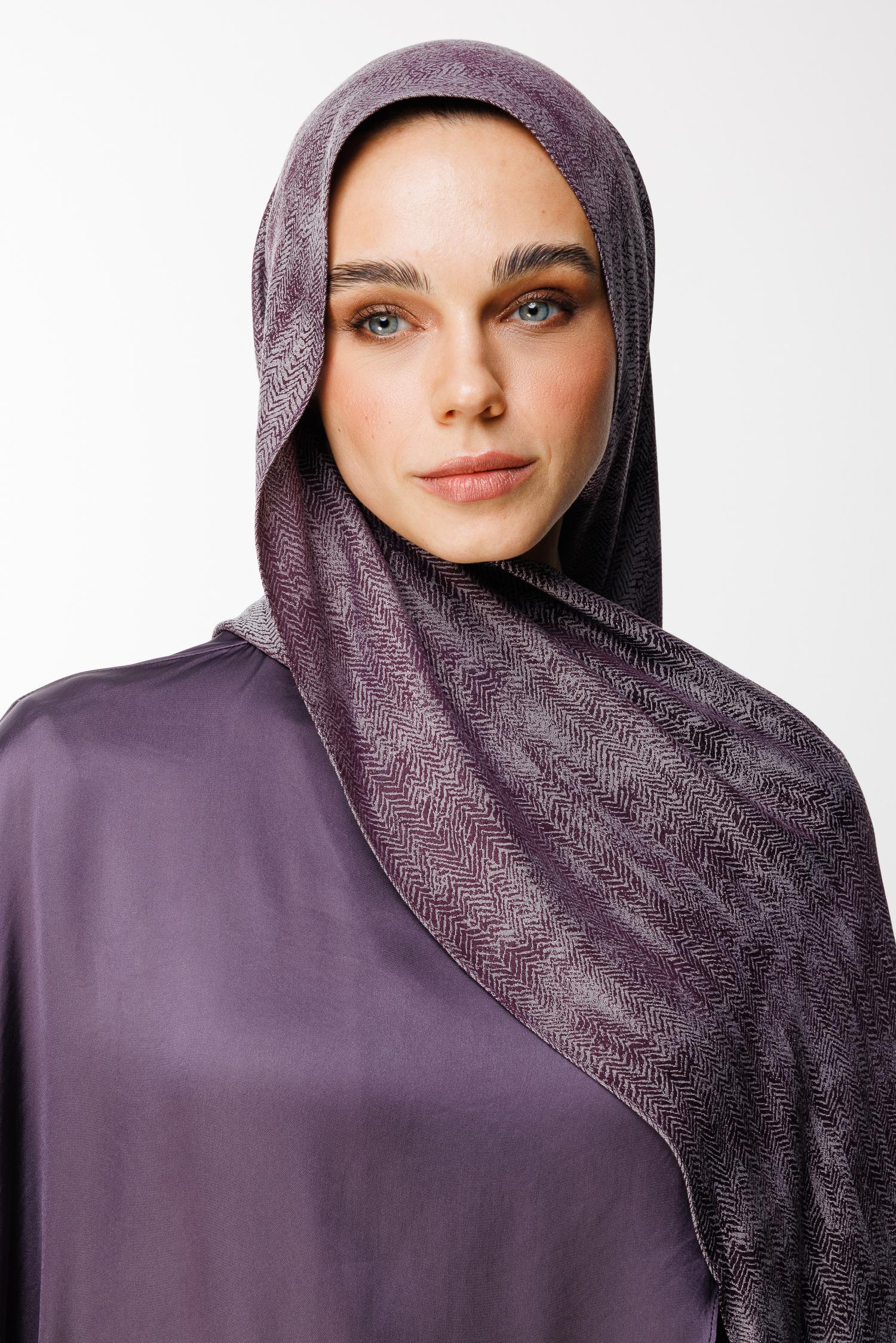 Marrakech Double Sided Shawl - Purple-Gray