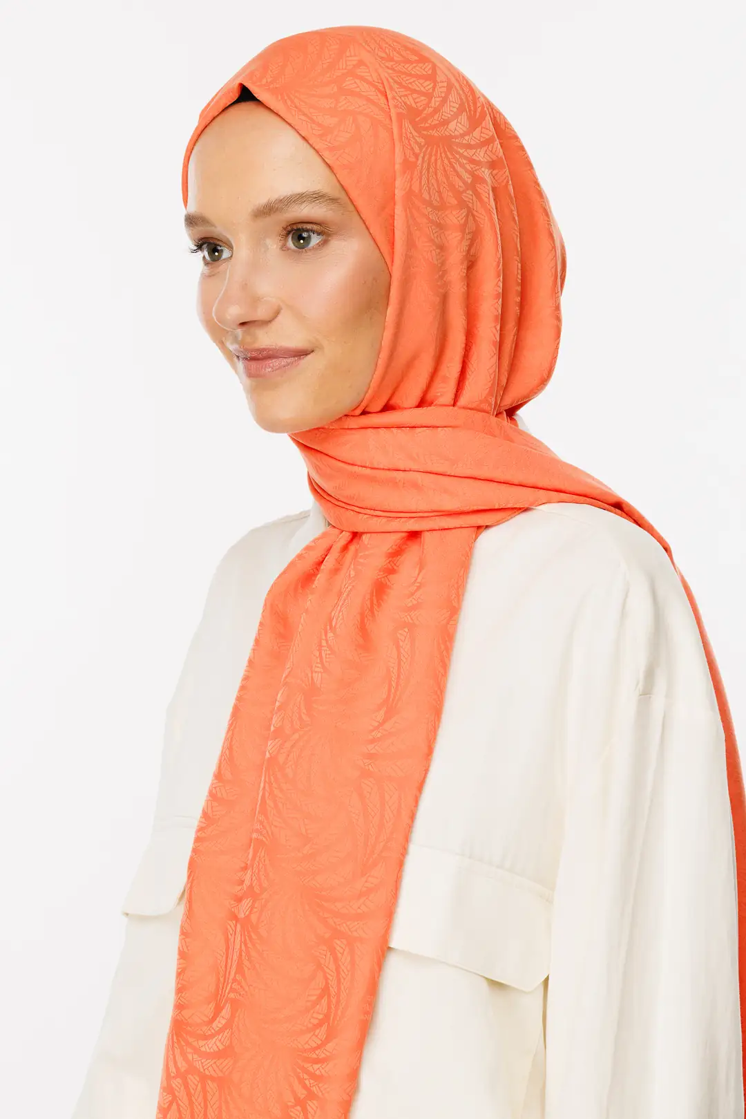 Artemis Pattern Silk Jacquard Hijab | MOONCORN