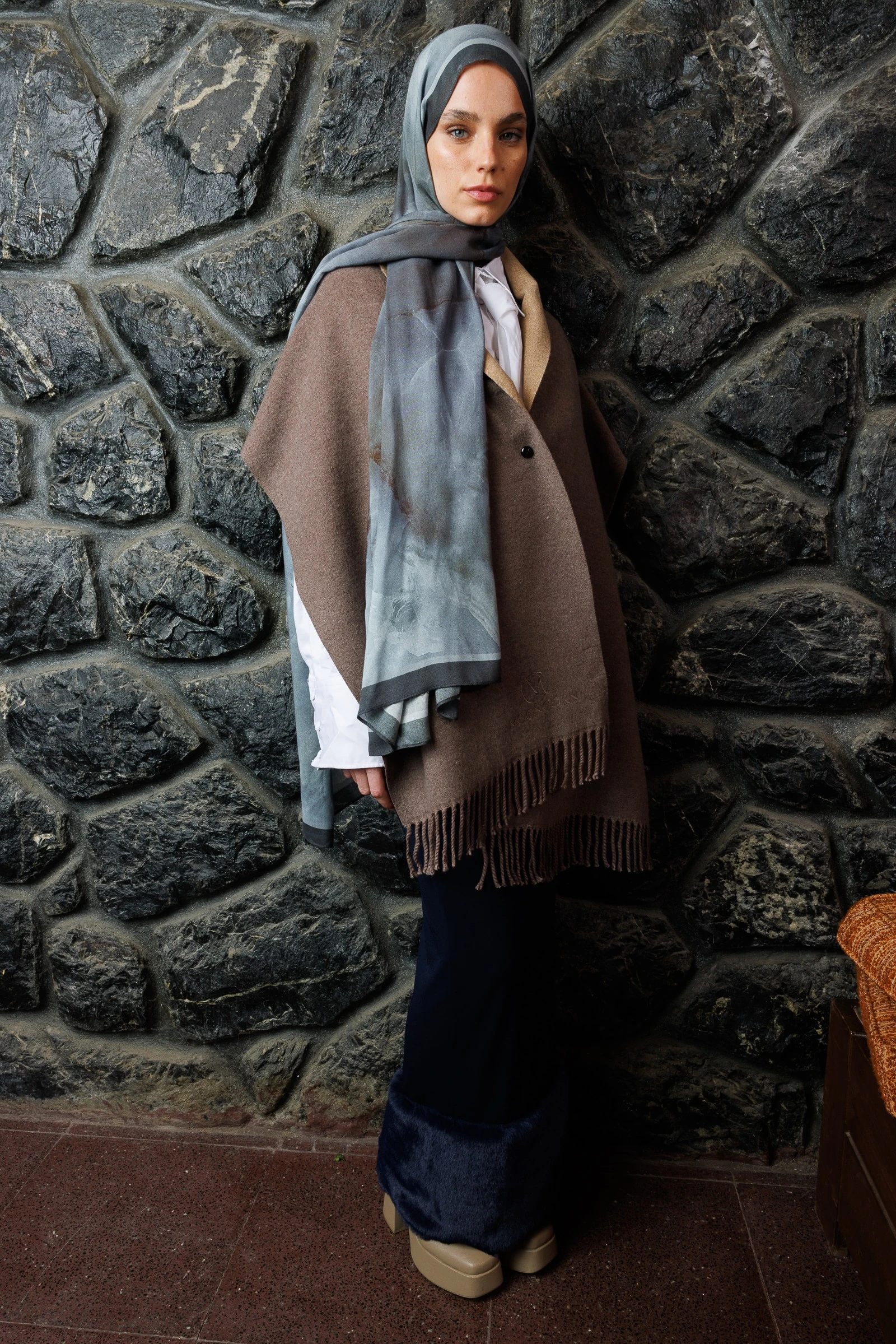 Moreal Desen Rami Şal - Anthracite