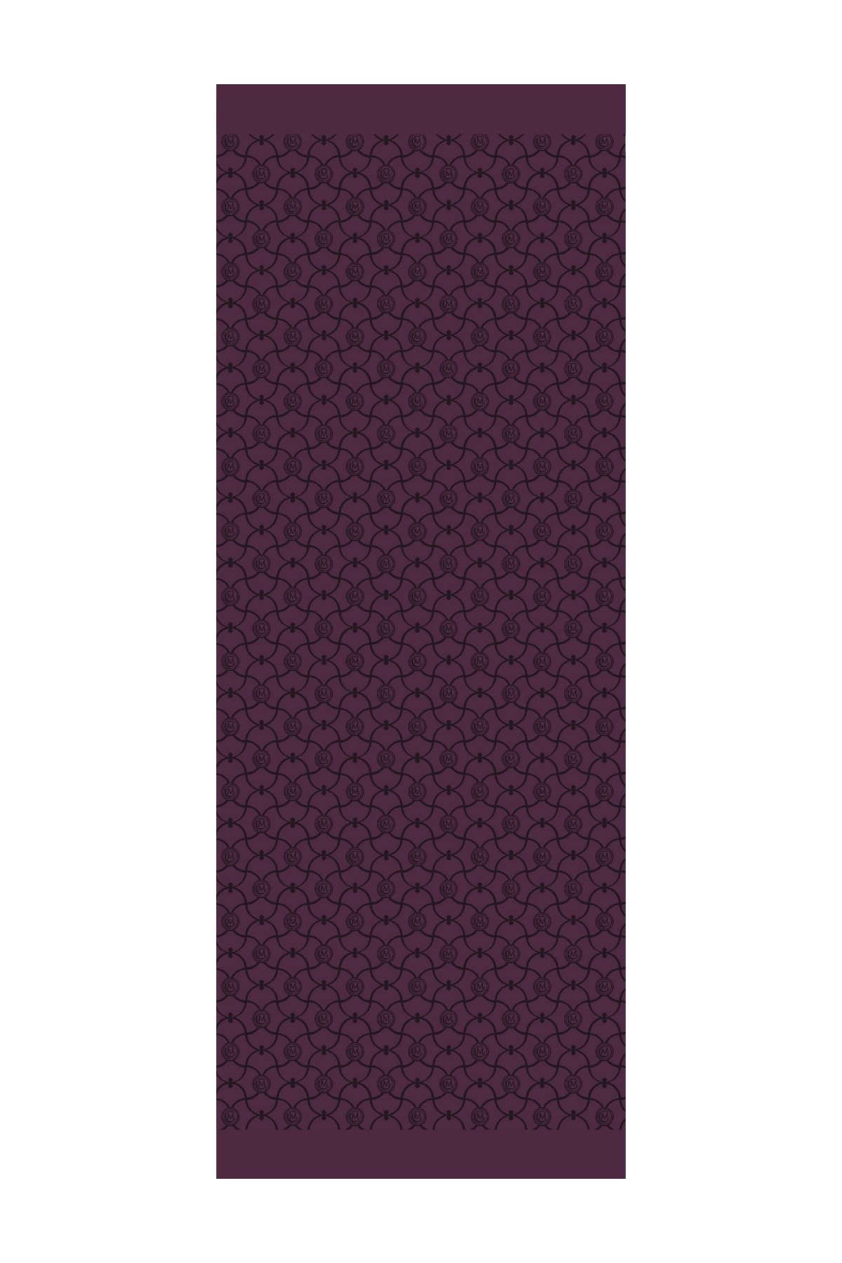Marrakech Pattern Double-Sided Shawl - Purple-Black
