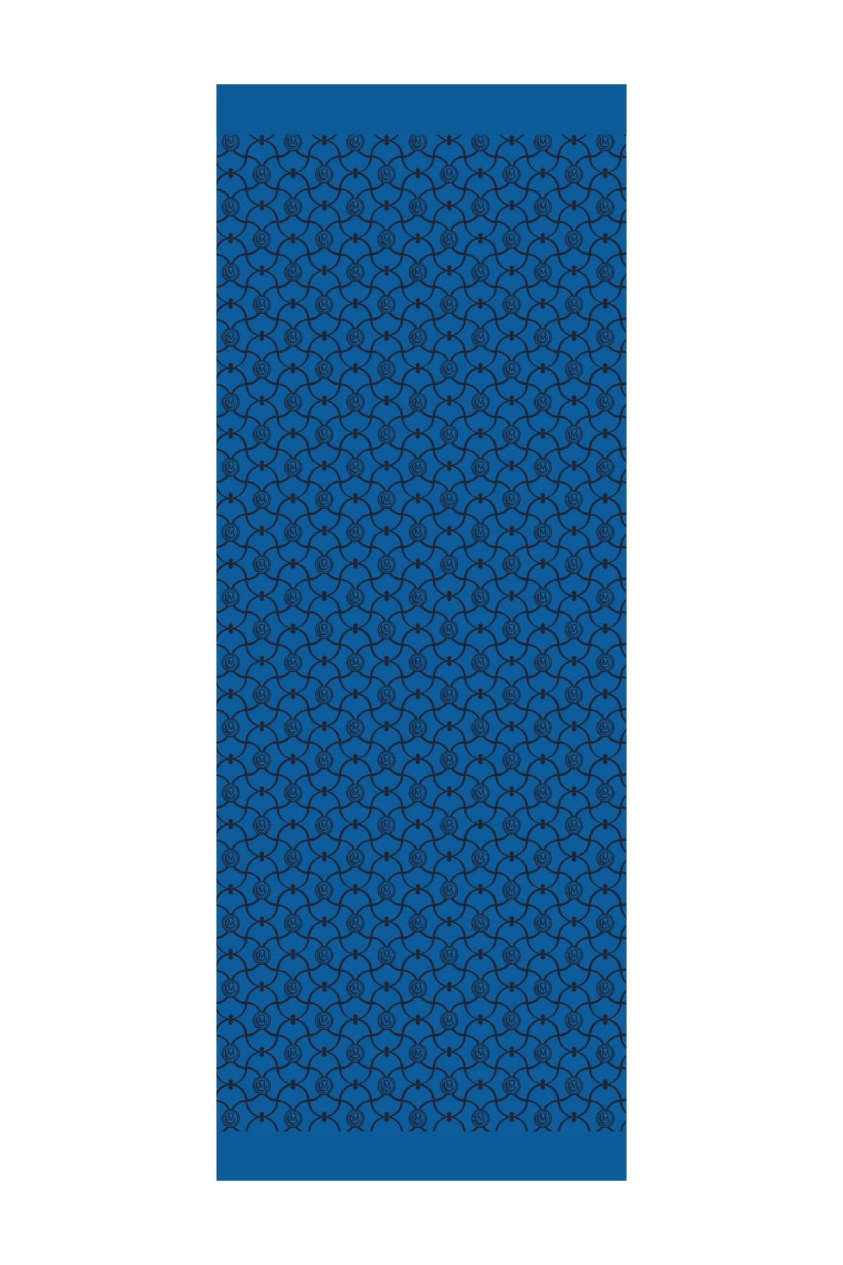 Marrakech Pattern Double-Sided Shawl - Black-Indigo