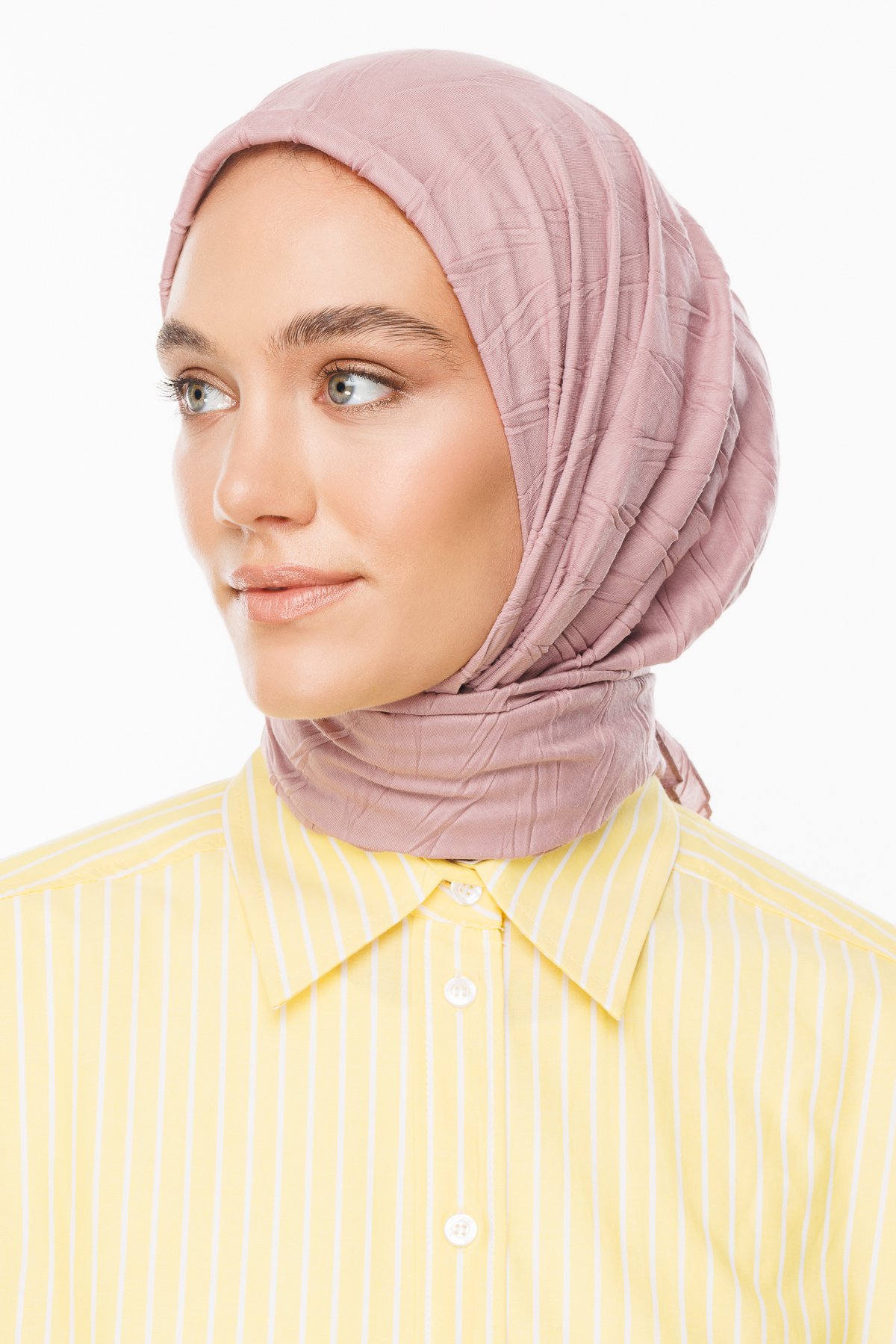 Pleated Bamboo Scarf - Soft Pink