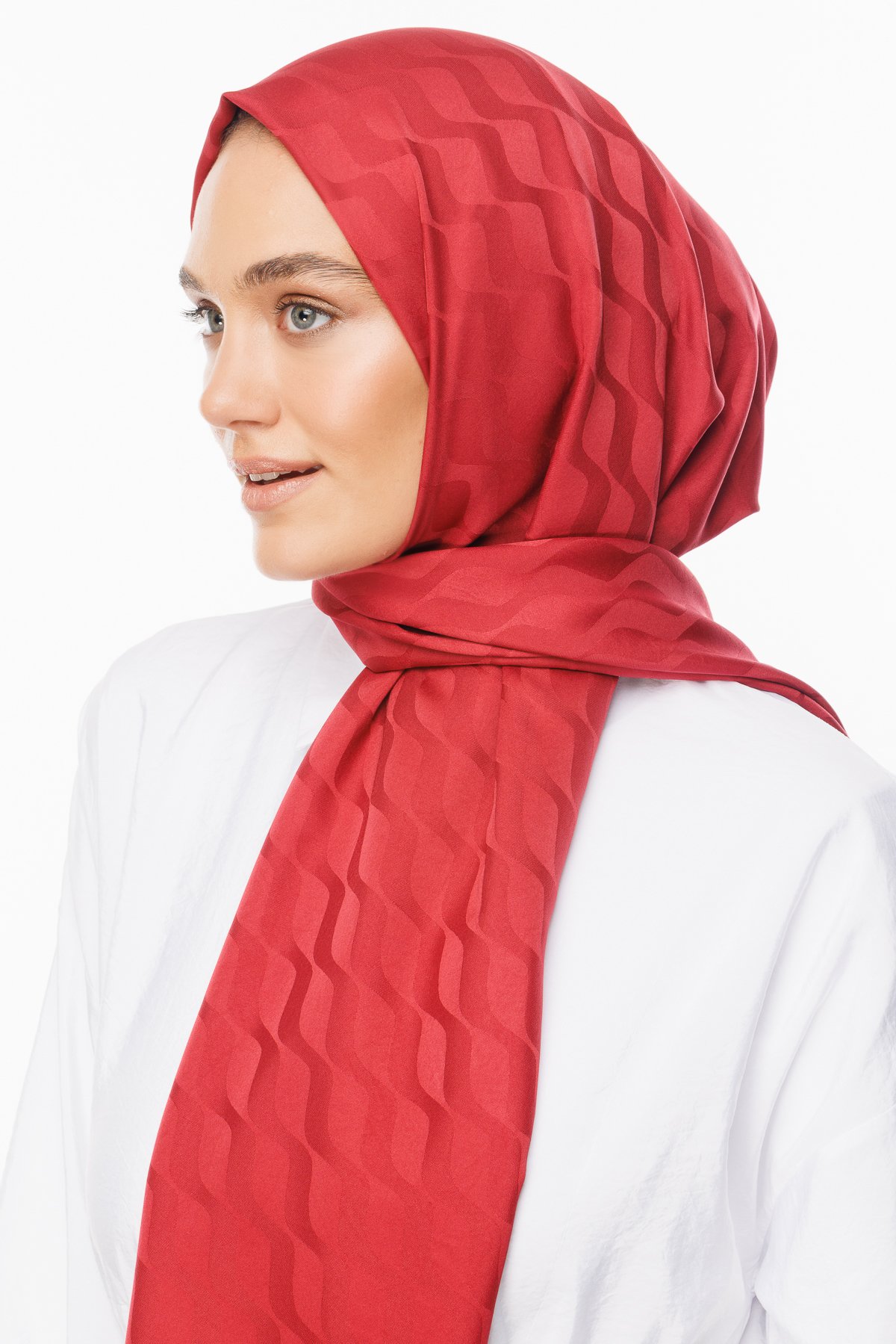 Gemustertes Seidig Jacquard Hijab