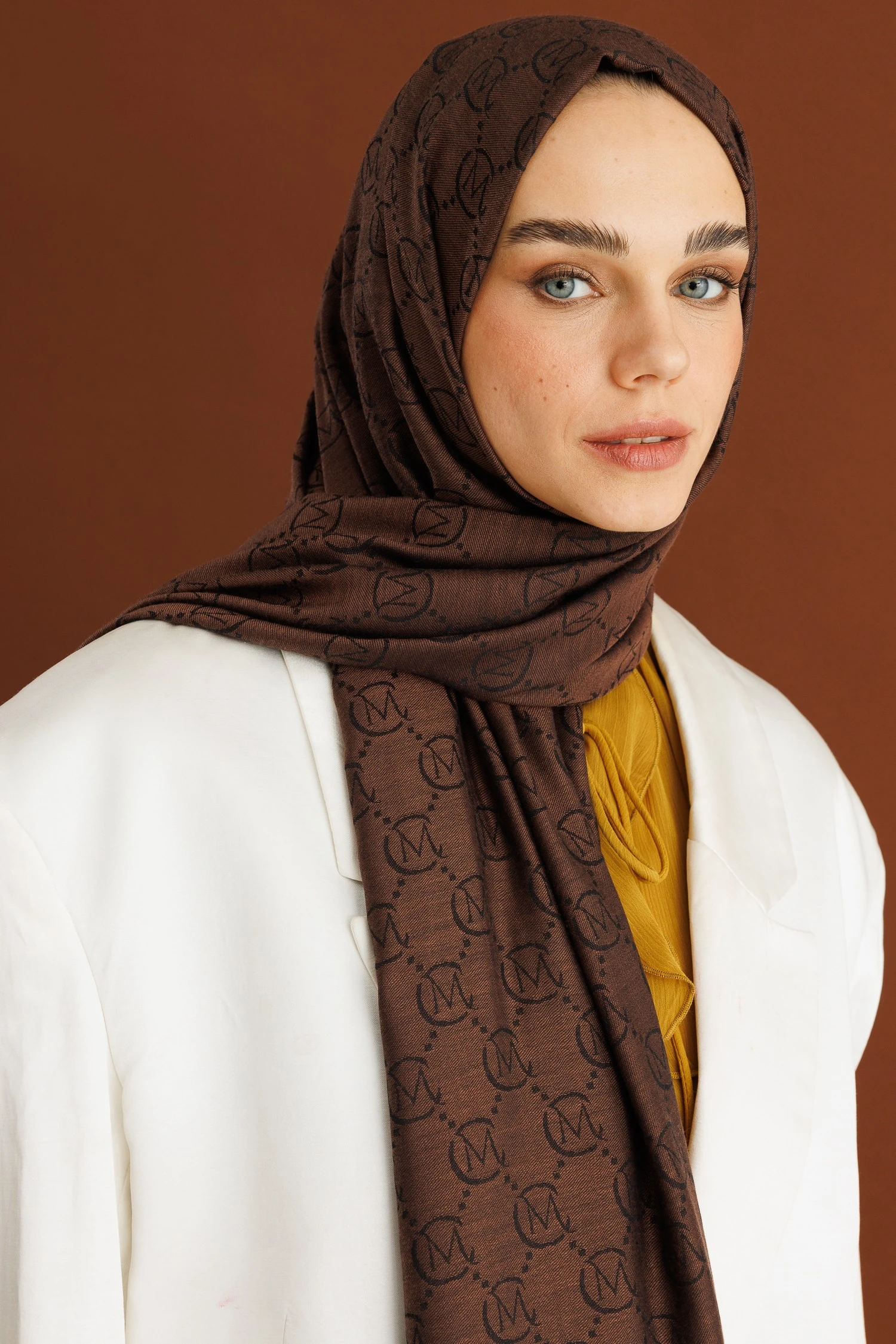 Wool Silk Shawl - Bitter