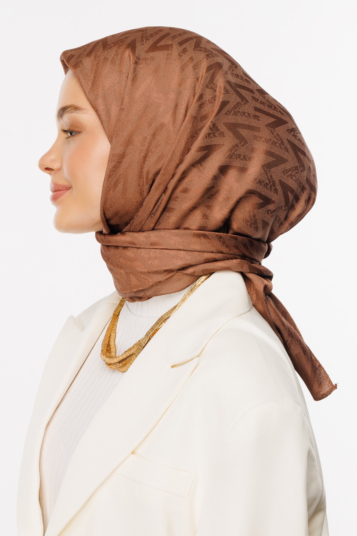 Nova Pattern Luxury Jacquard Scarf - Waterside
