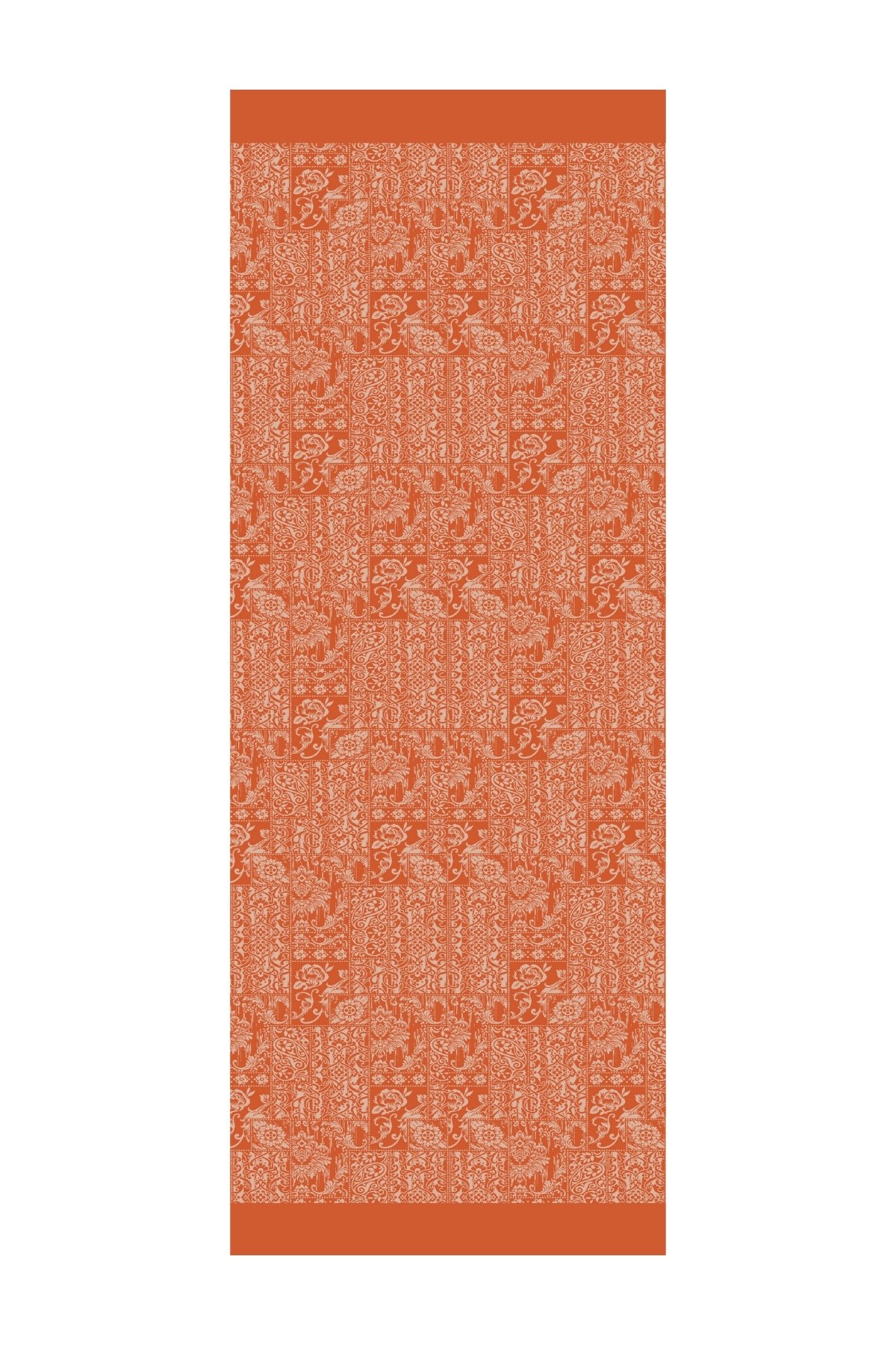 Henna Pattern Double-Sided Shawl - Cinnamon-Beige
