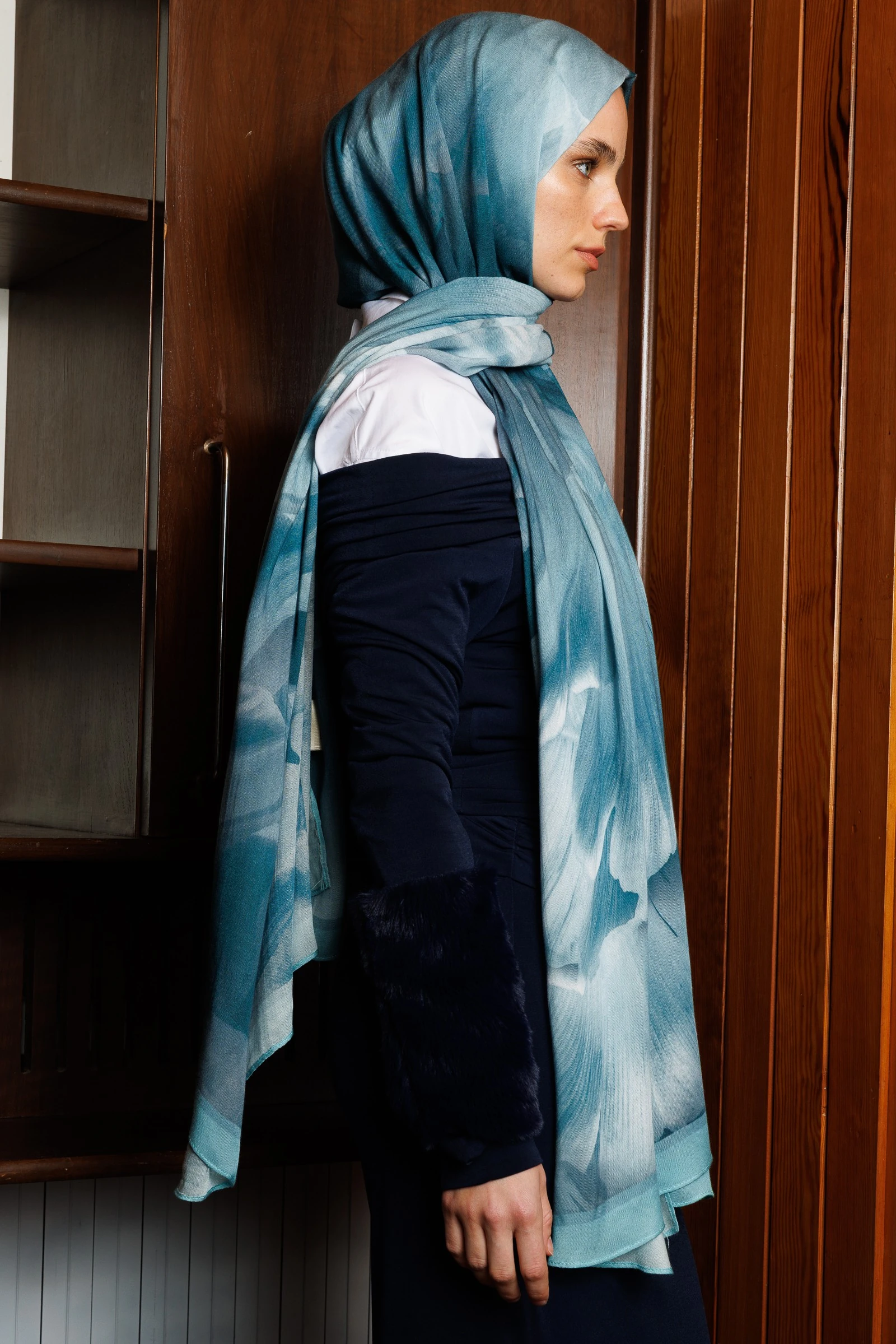 Fleur Desen Rami Şal - Okyanus