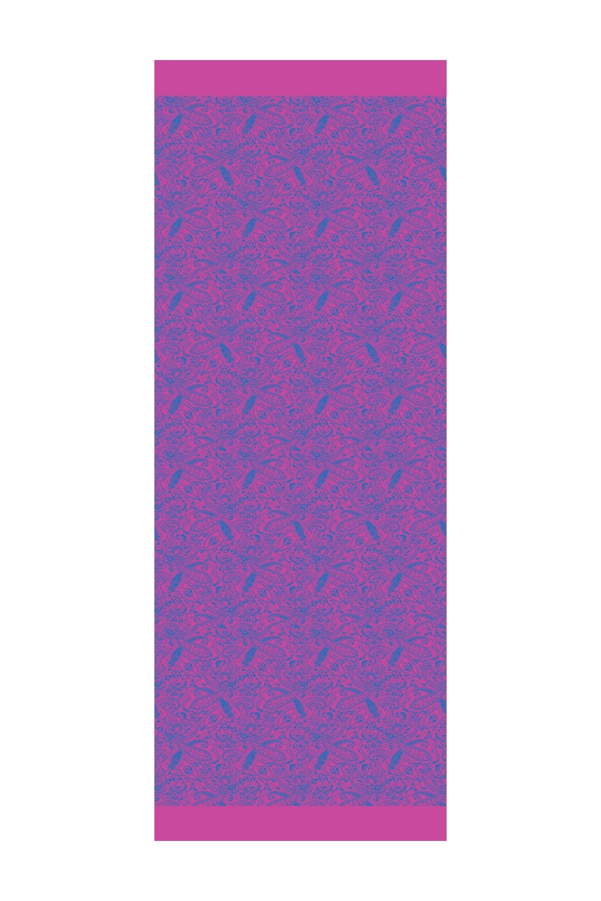Marrakech Double Sided Shawl - Petrol Blue-Fuchsia