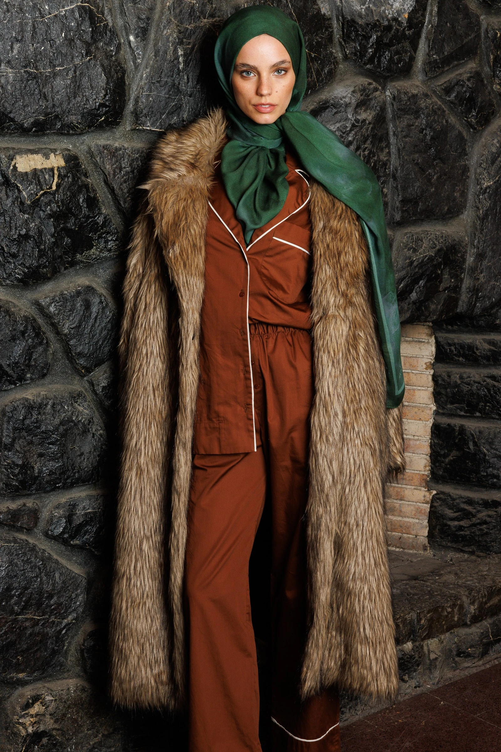 Moreal Desen Rami Şal - Emerald