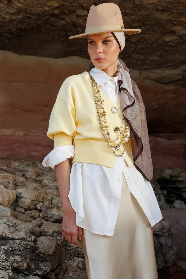 Ombre Muslin Shawl - Beige