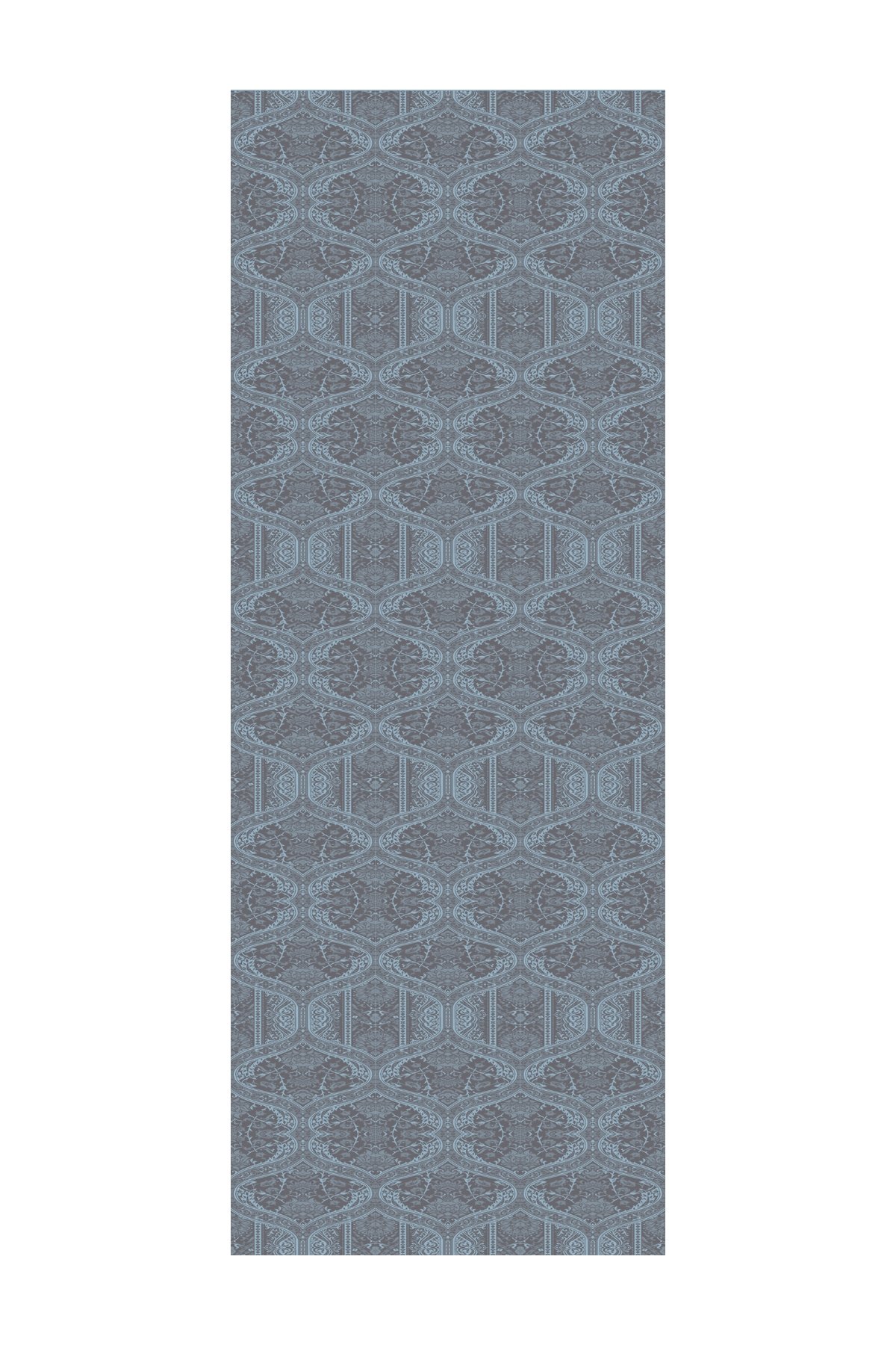 Shline Line Viscose Shawl - Dark Gray-Light Blue