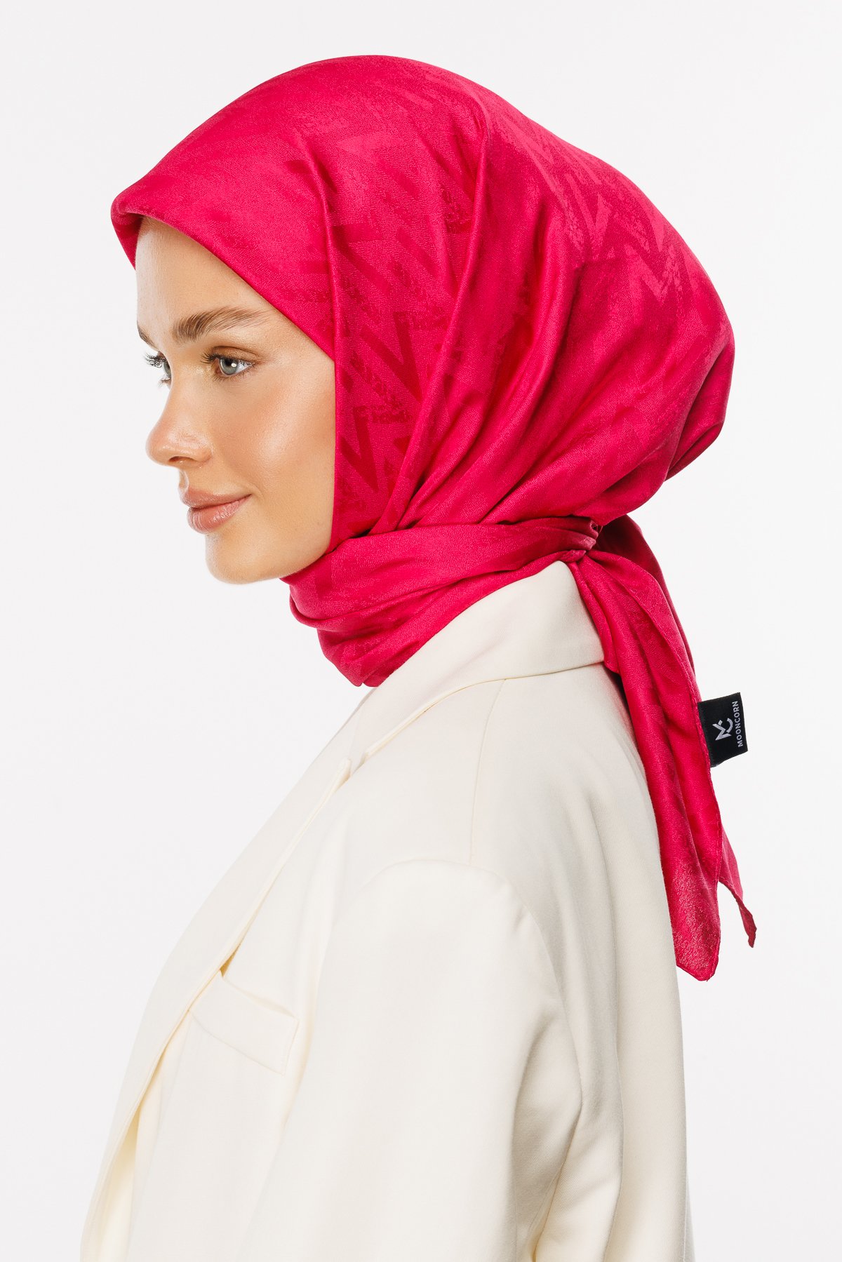 Nova Pattern Luxury Jacquard Scarf - Fuchsia
