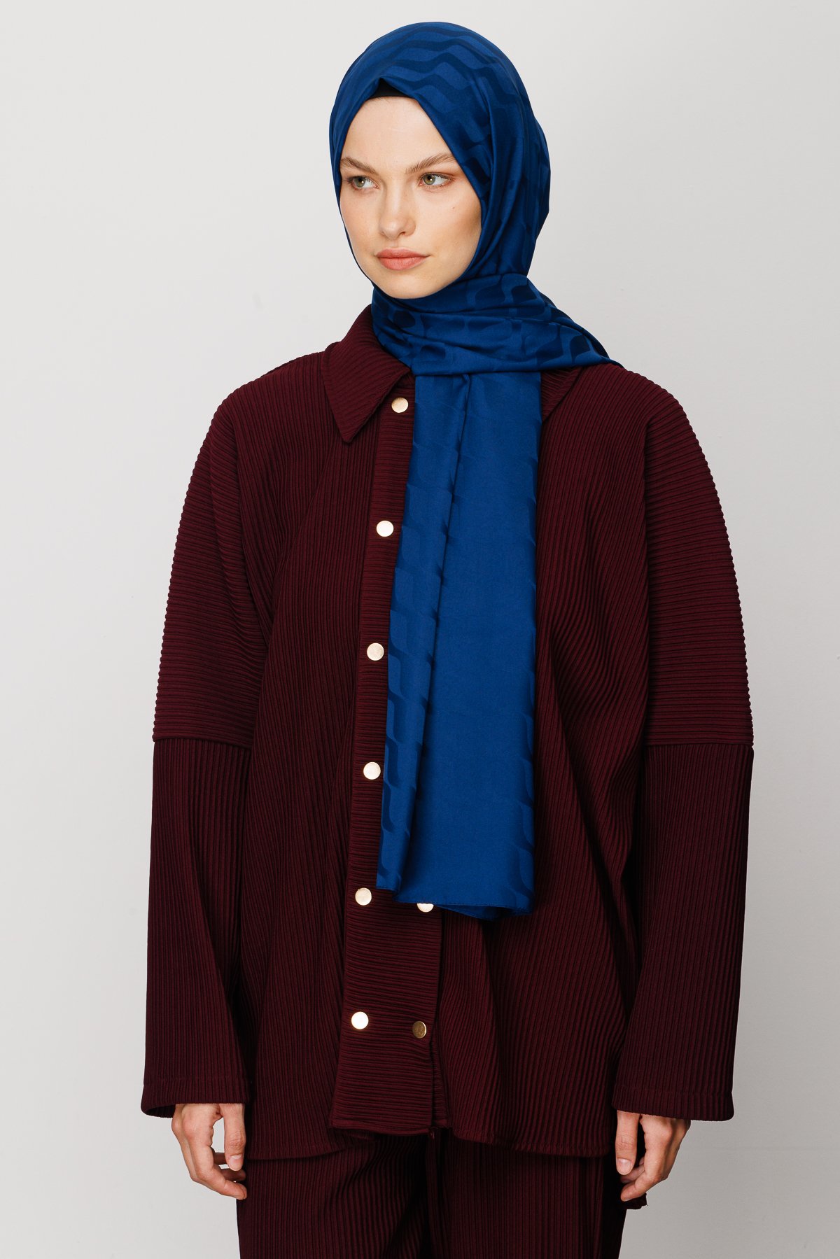 Gemustertes Seidig Jacquard Hijab