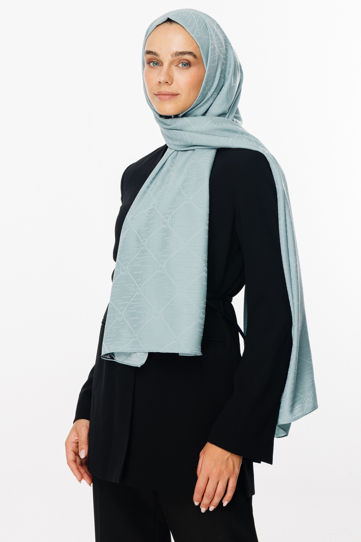 Moon Is Pattern Jacquard Shawl - Cağla