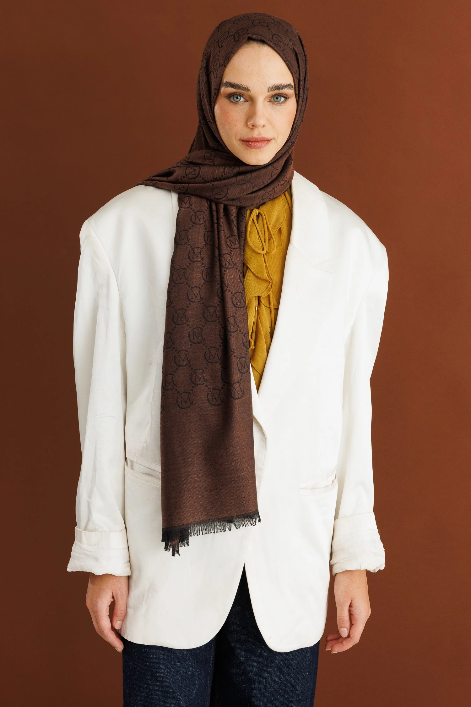 Wool Silk Shawl - Bitter