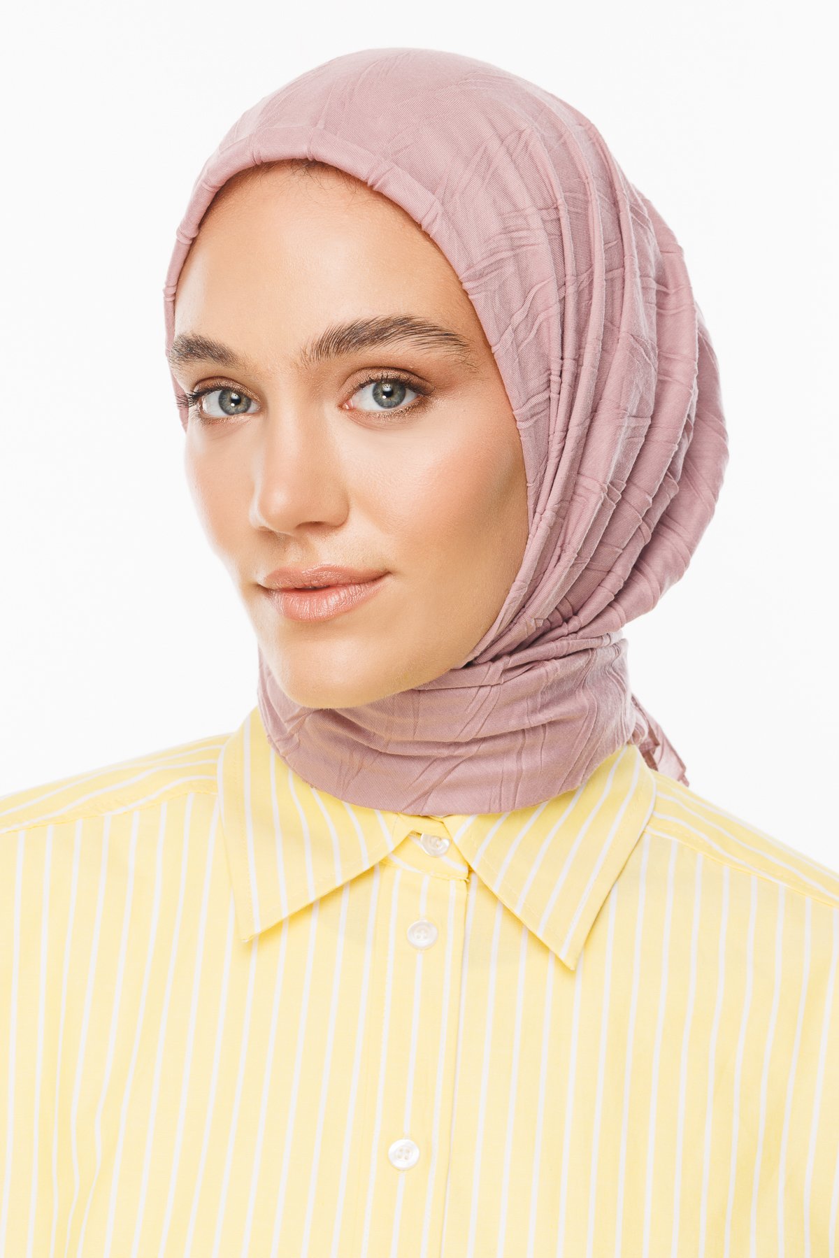 Pleated Bamboo Scarf - Soft Pink