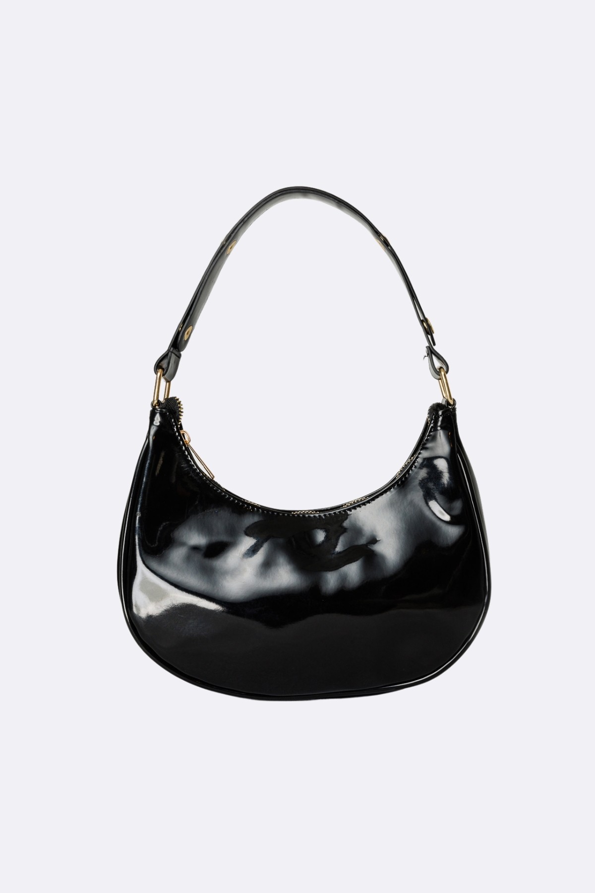 Mina Patent Leather Bag - Black
