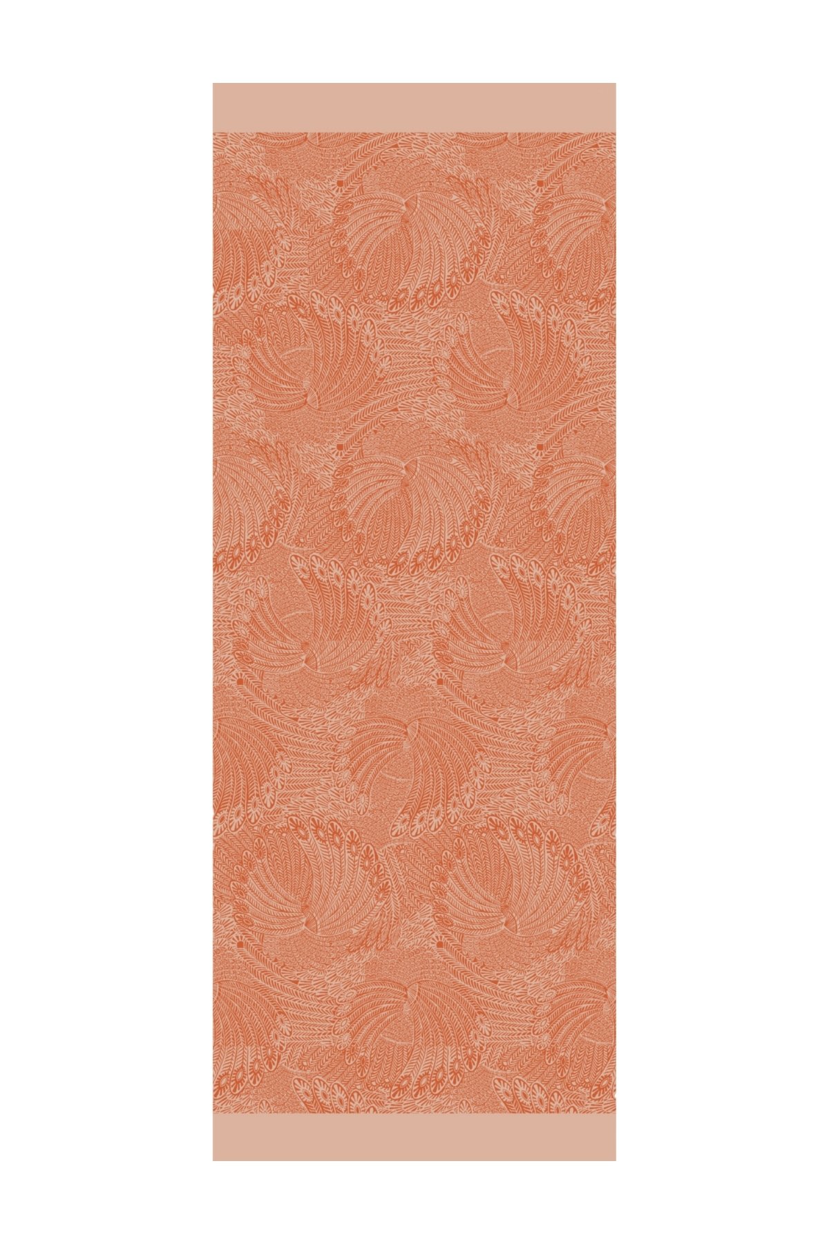 Mayra Pattern Double-Sided Shawl - Cinnamon-Beige