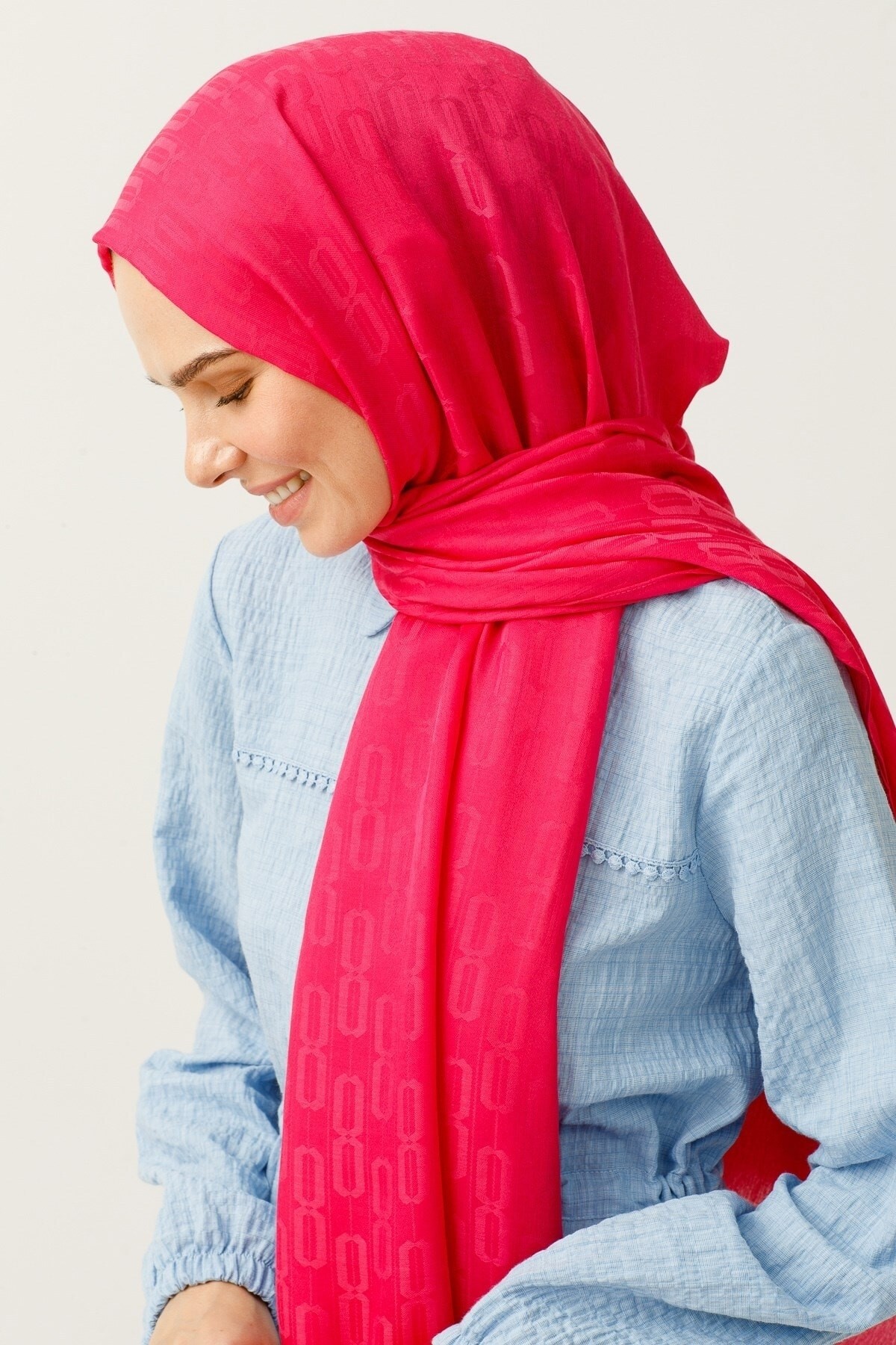 Chain Pattern Cotton Jacquard Hijab