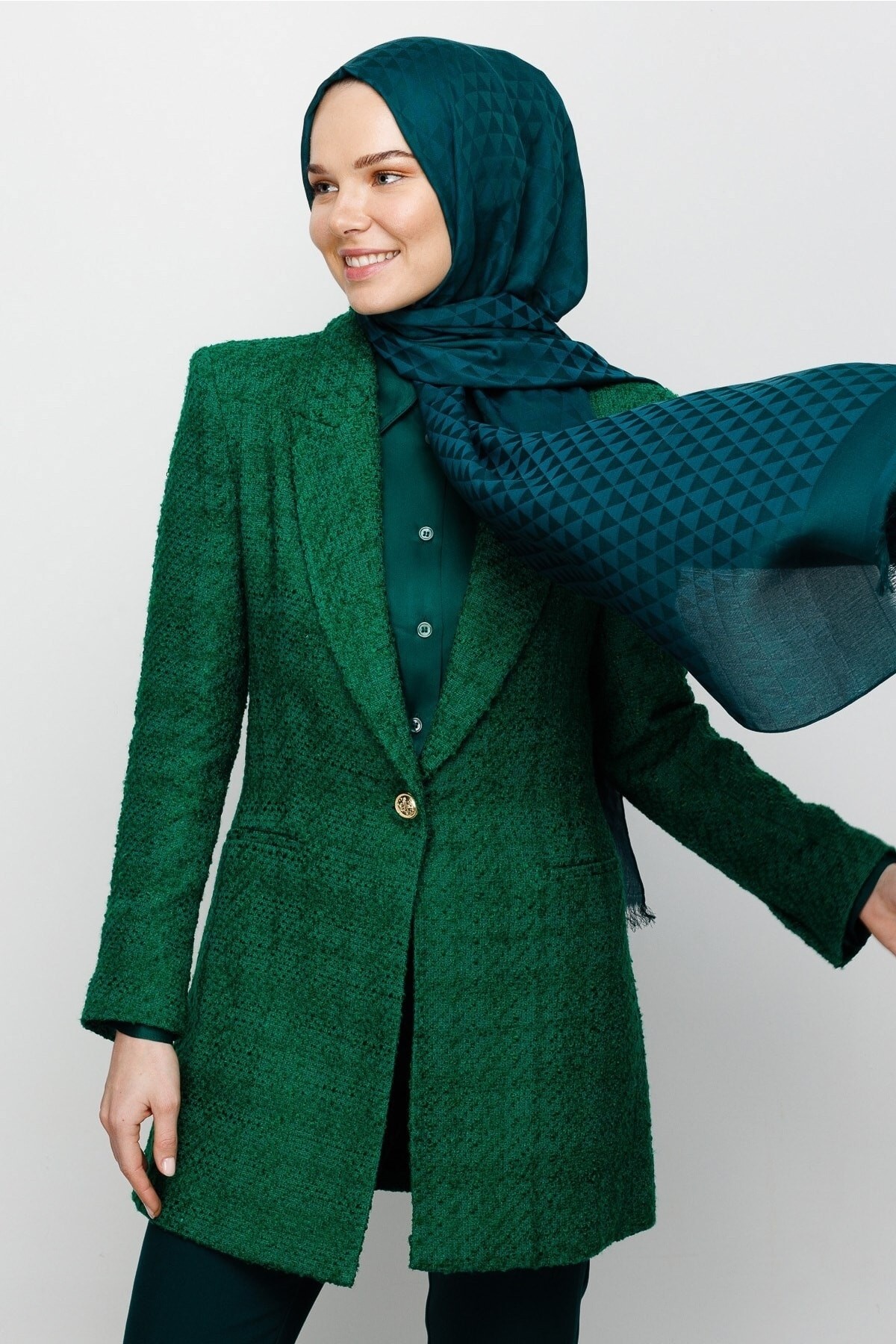 Gemustertes Baumwolle Jacquard Hijab