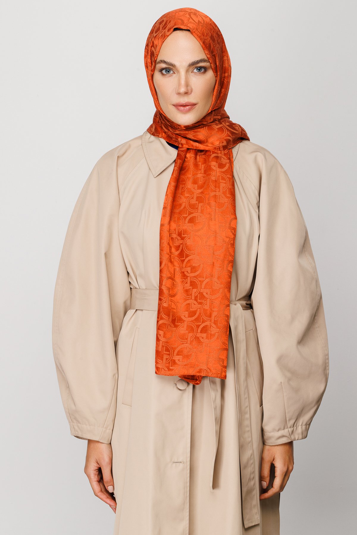 Gemustertes Glänzendes Jacquard Hijab