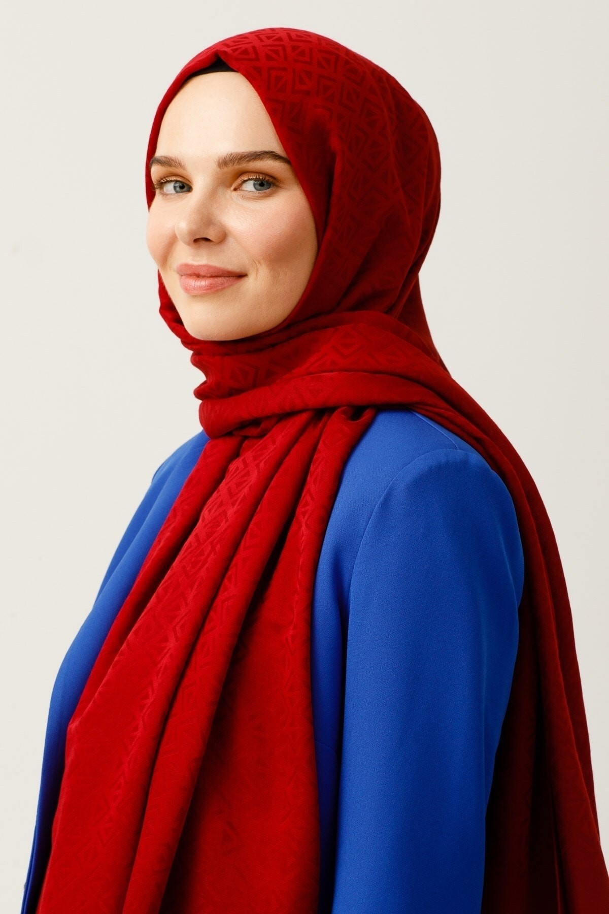 Gemustertes Baumwolle Jacquard Hijab