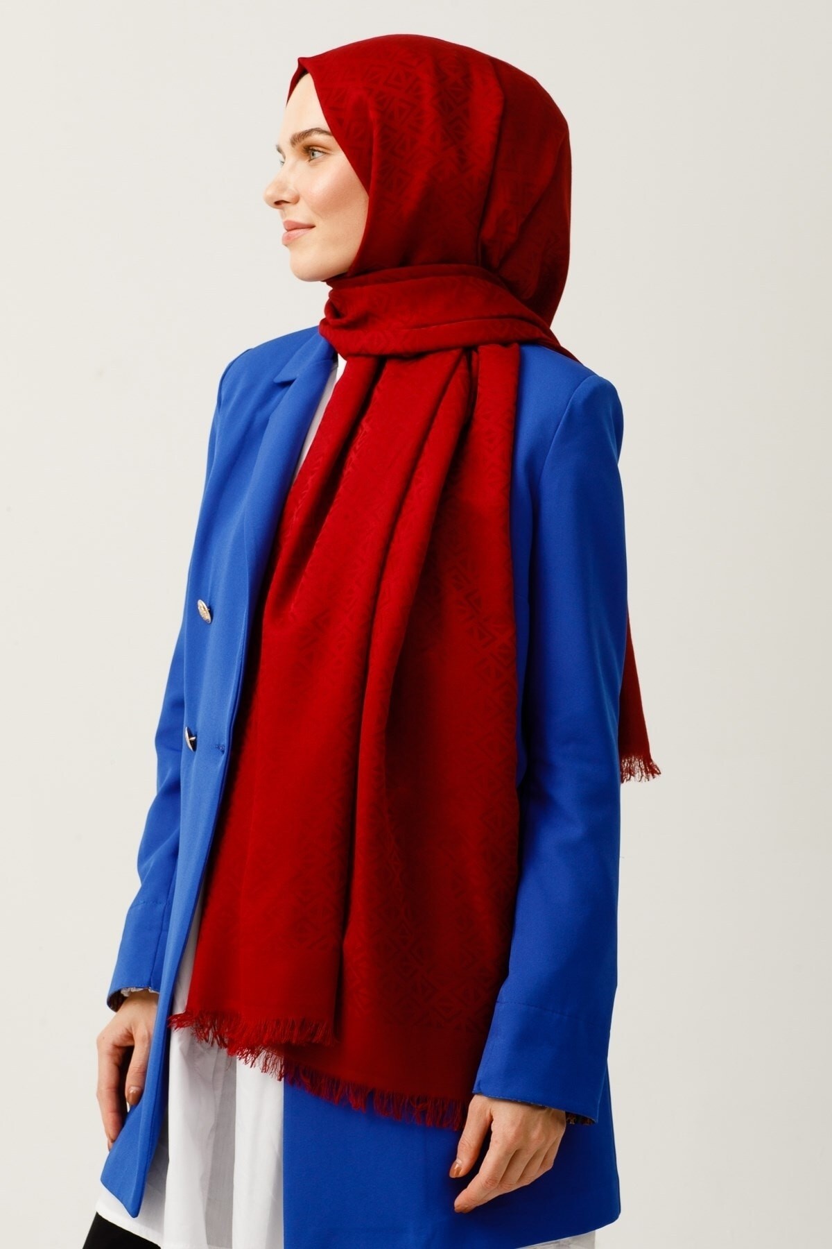 Gemustertes Baumwolle Jacquard Hijab