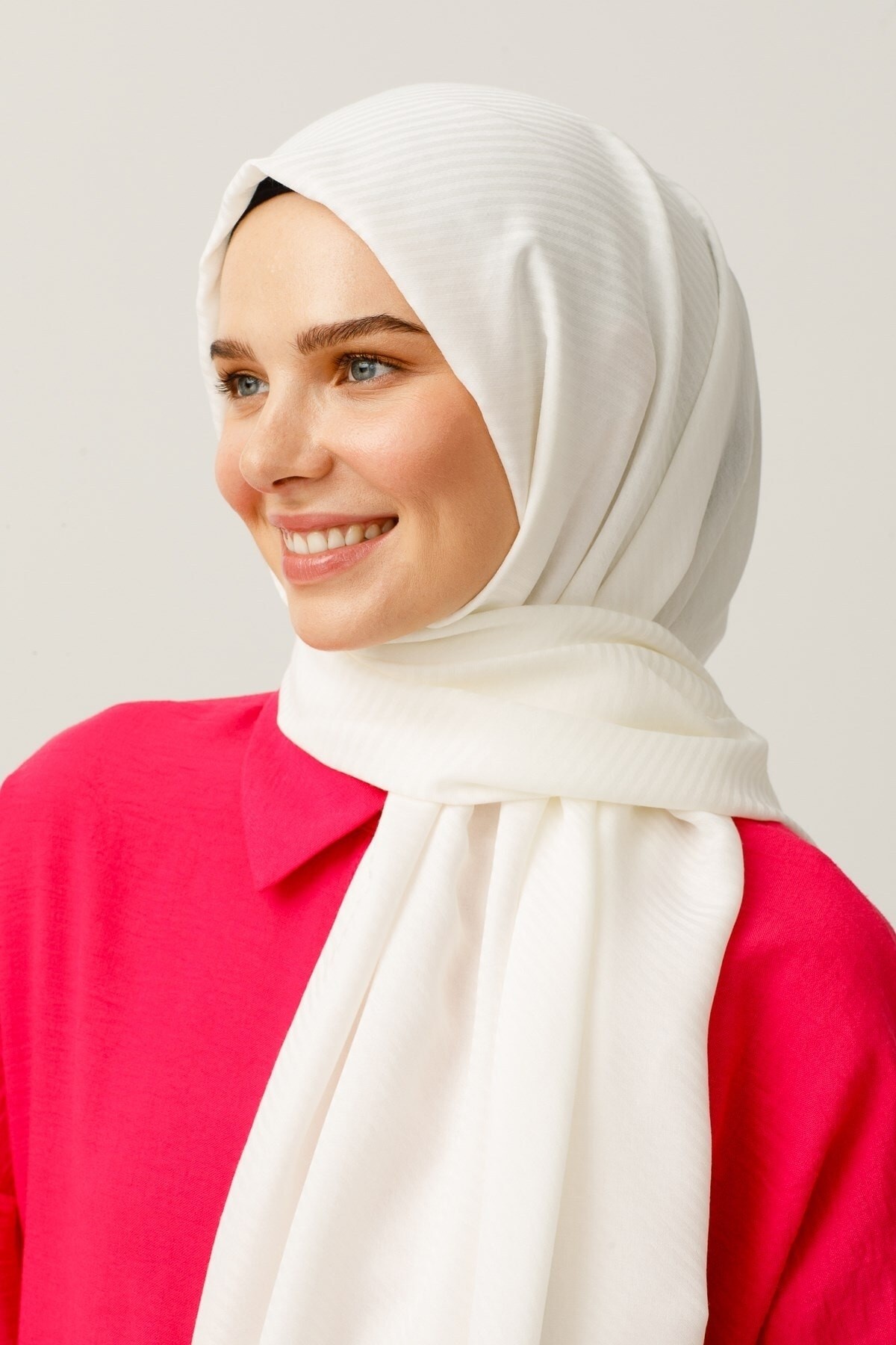 Striped Pattern Cotton Jacquard Hijab