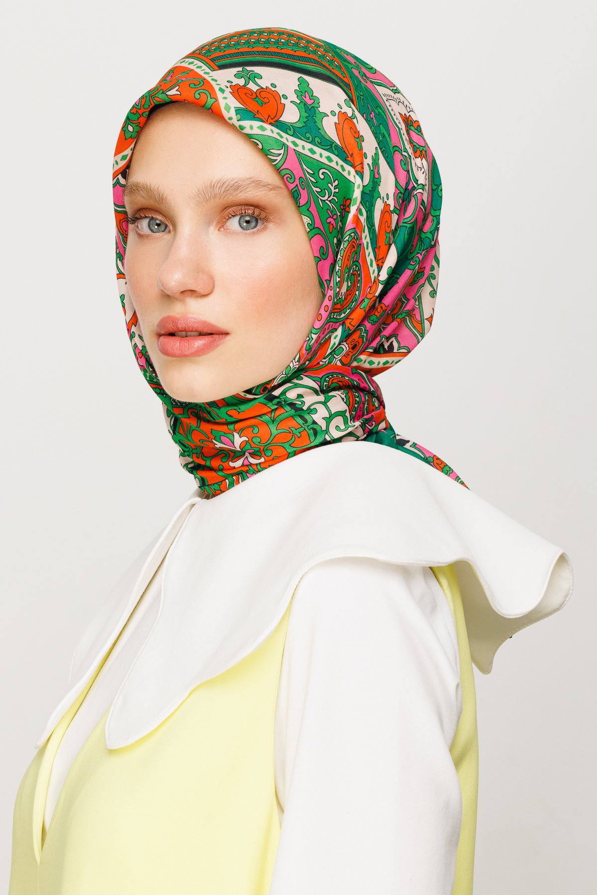 40 Yama Desen Dijital Soft Eşarp
