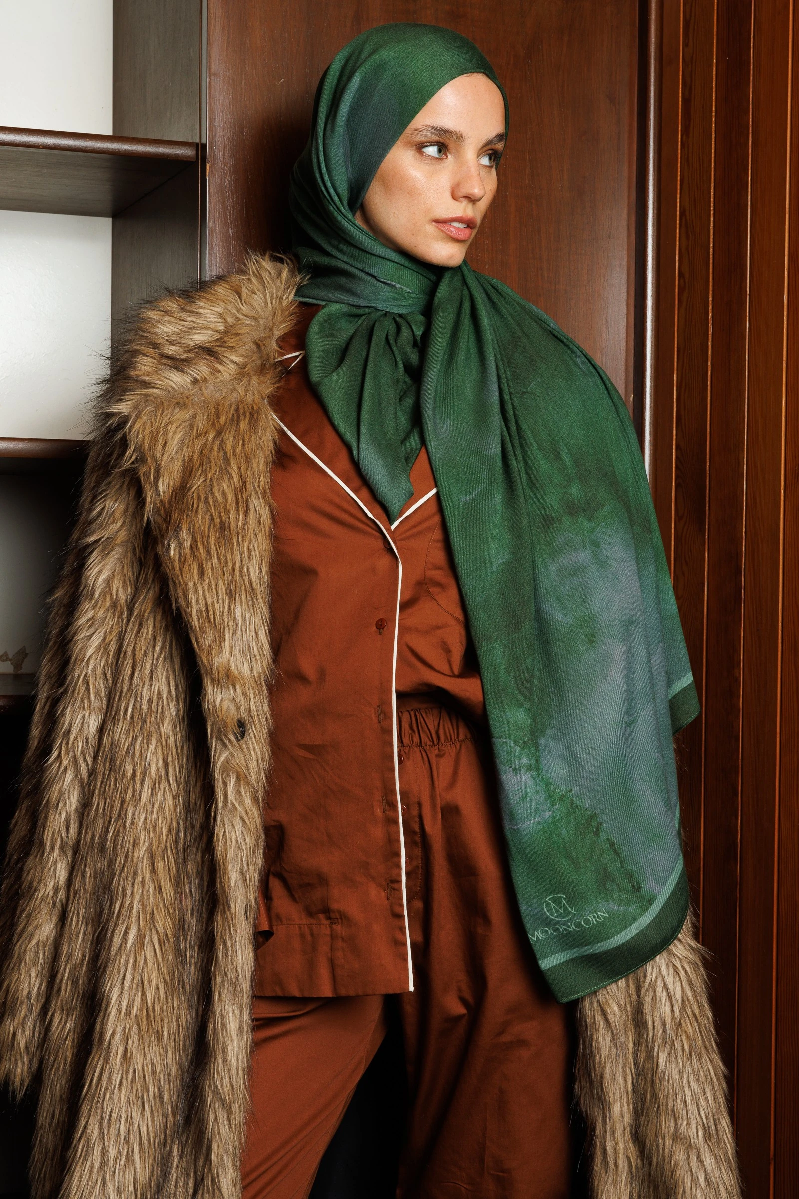 Moreal Desen Rami Şal - Emerald