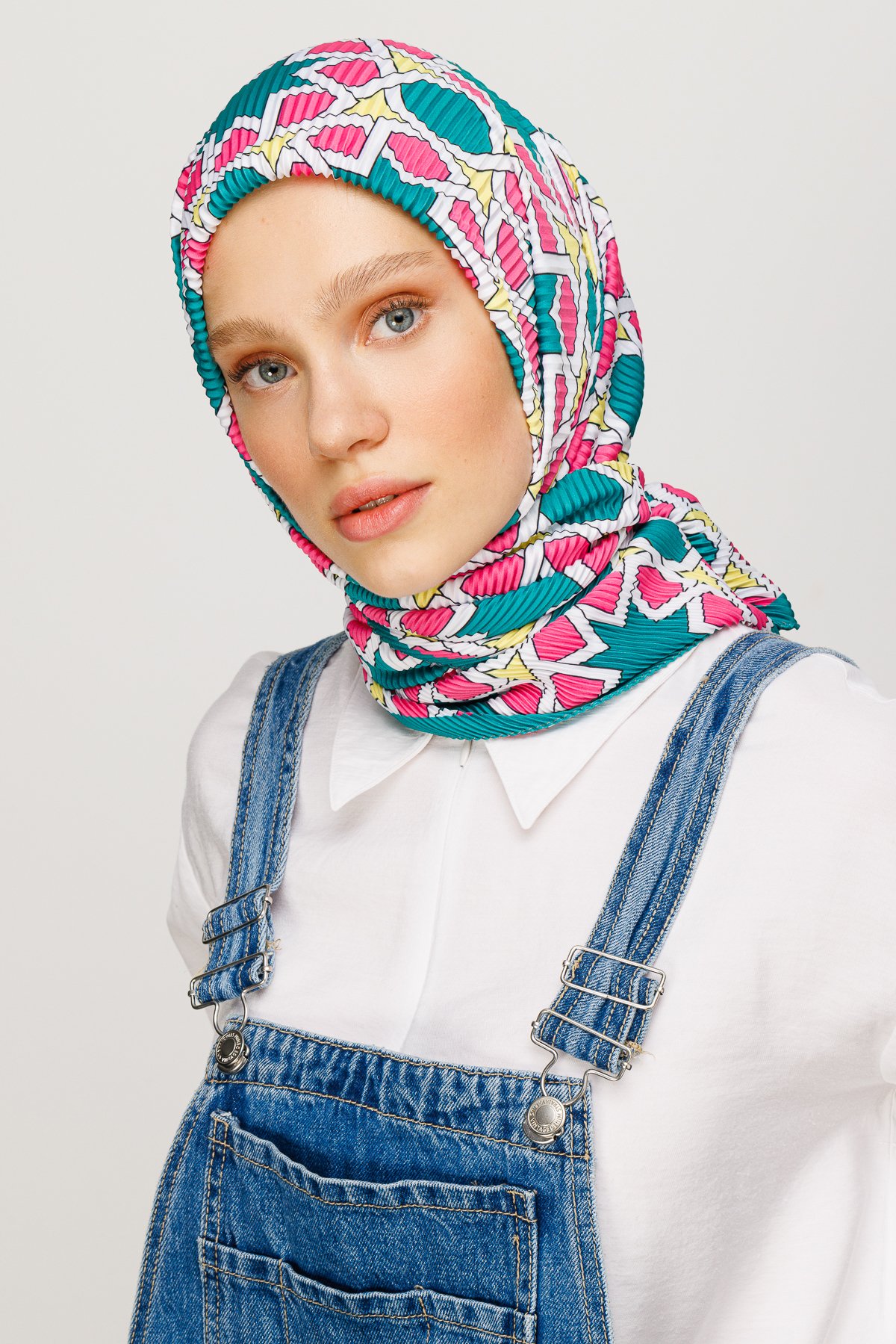Şira Desen Pilise Eşarp - Pembe