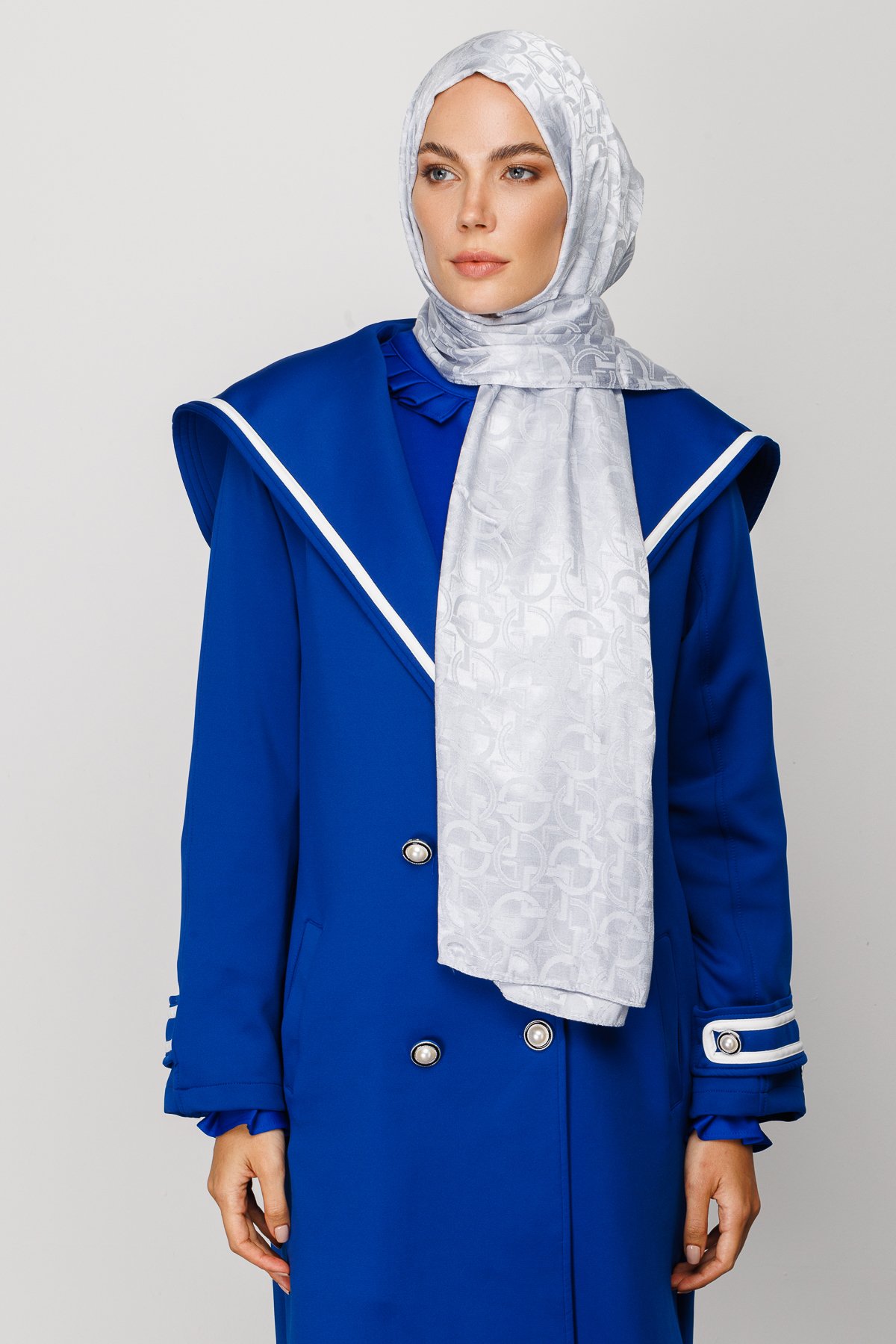 Gemustertes Glänzendes Jacquard Hijab