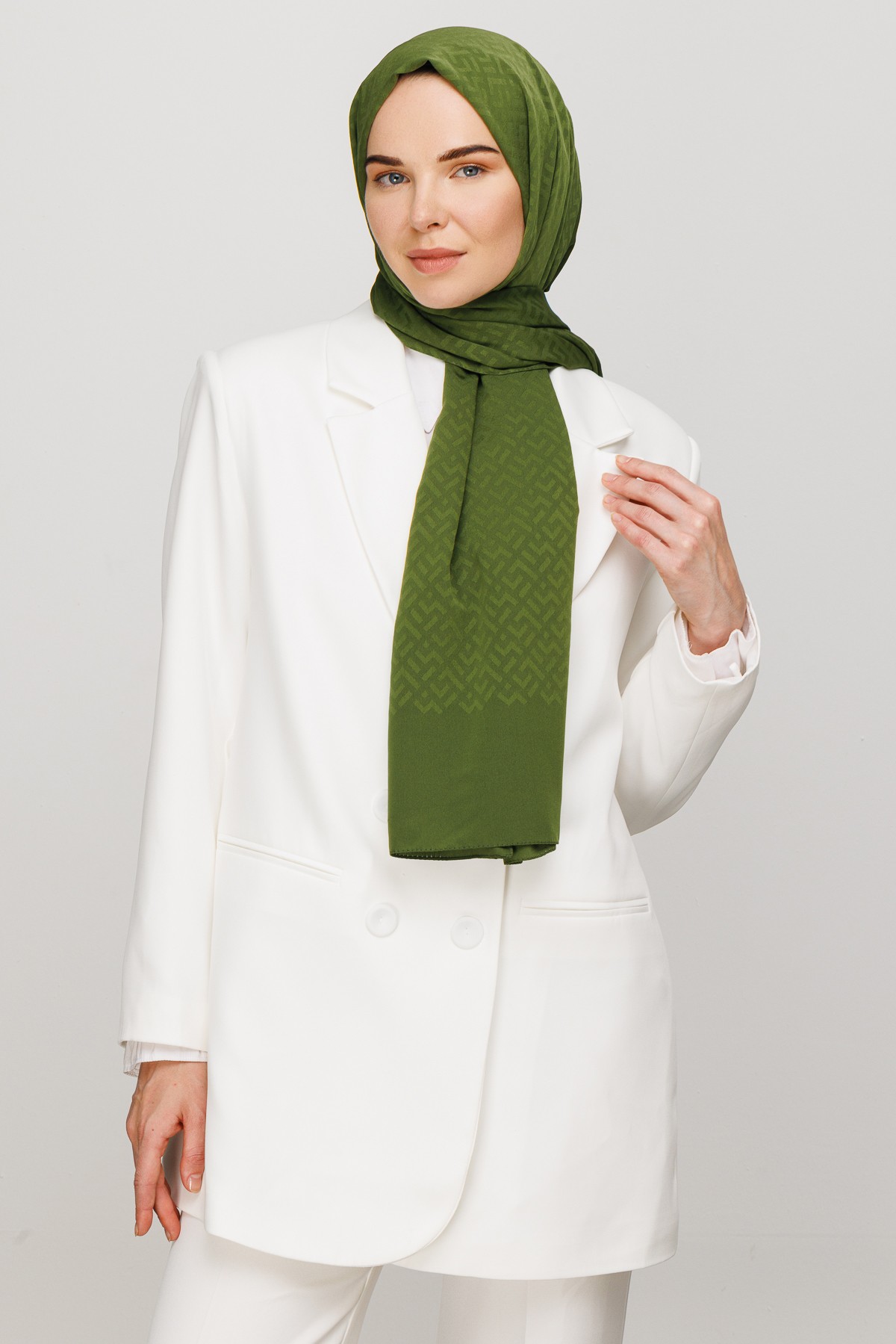 Gemustertes Seidig Jacquard Hijab