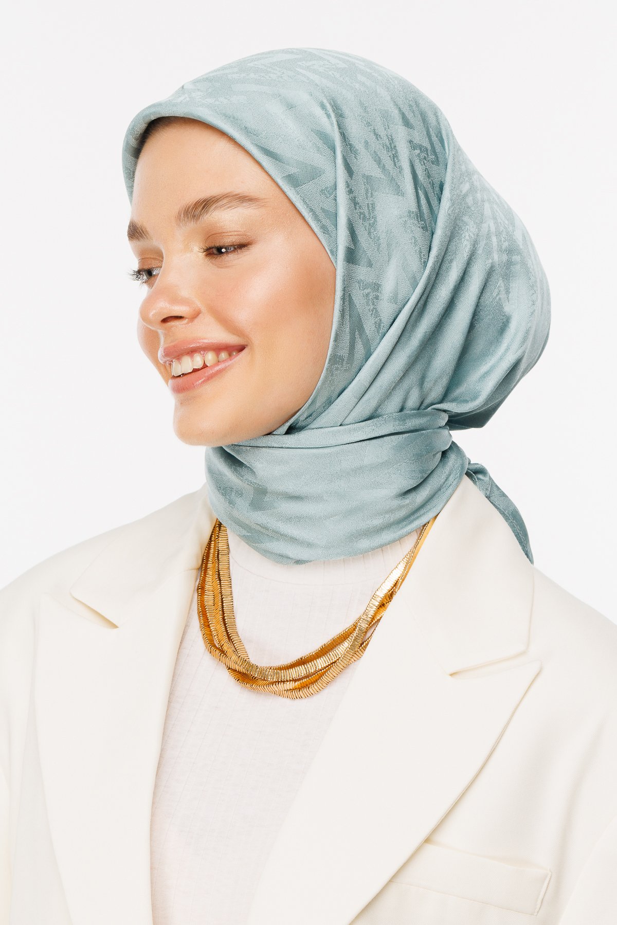 Nova Pattern Luxury Jacquard Scarf - Cağla