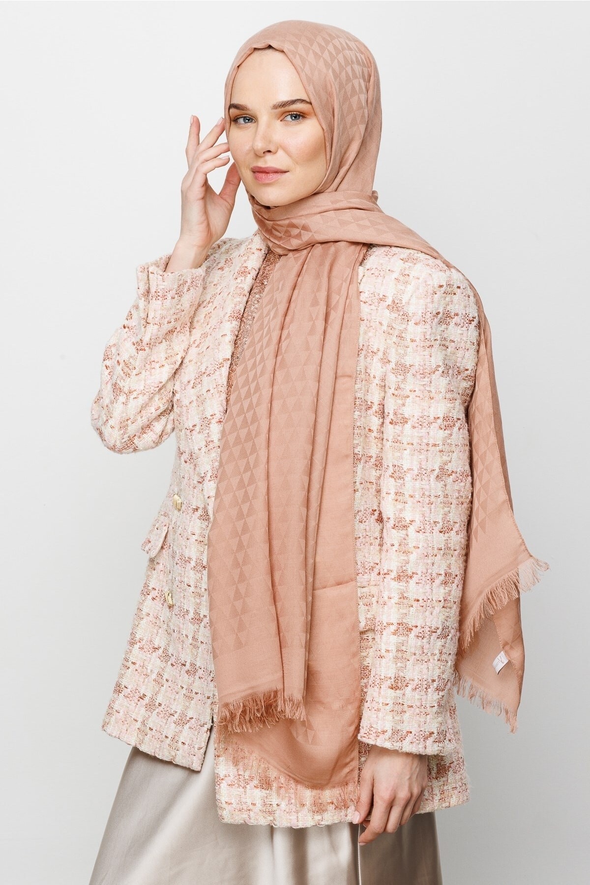 Prism Pattern Cotton Jacquard Hijab