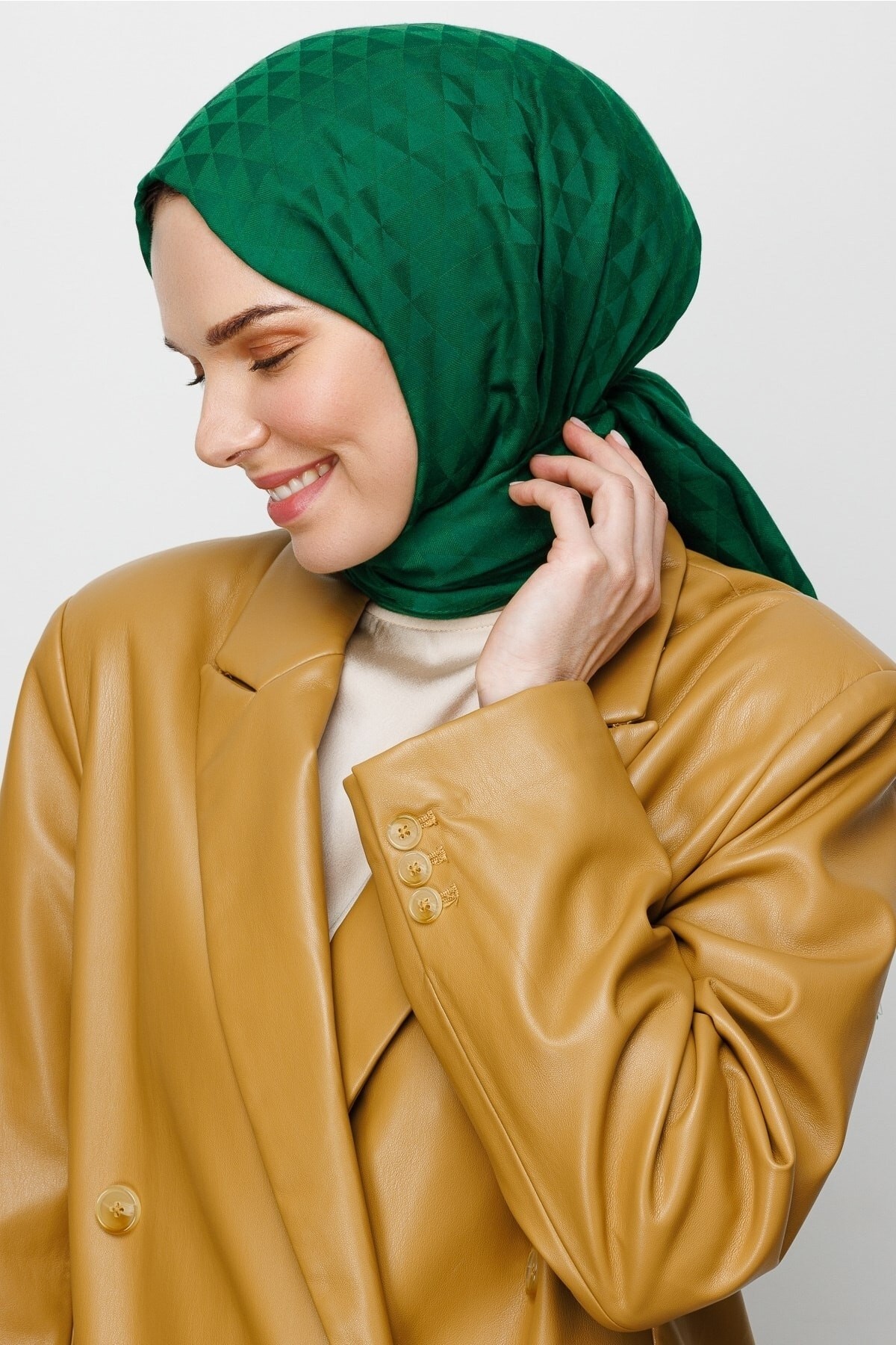 Gemustertes Baumwolle Jacquard Hijab