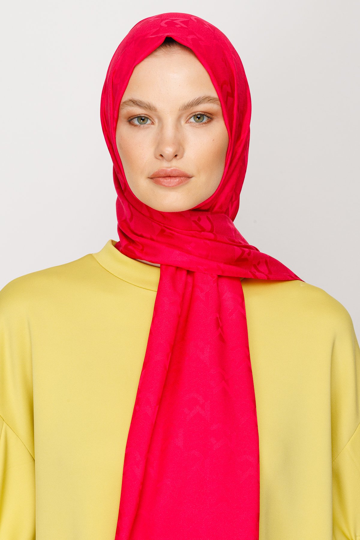 MC Pattern Jacquard Shawl - Fuchsia