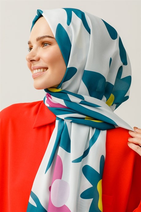 Gemusterter Krepp Hijab