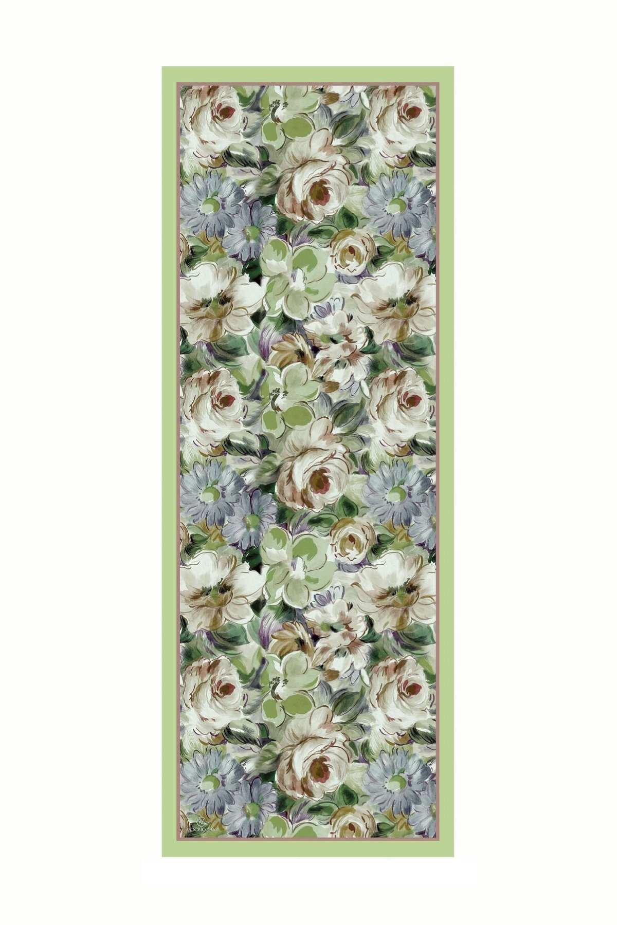 Patterned Cotton Shawl - Green