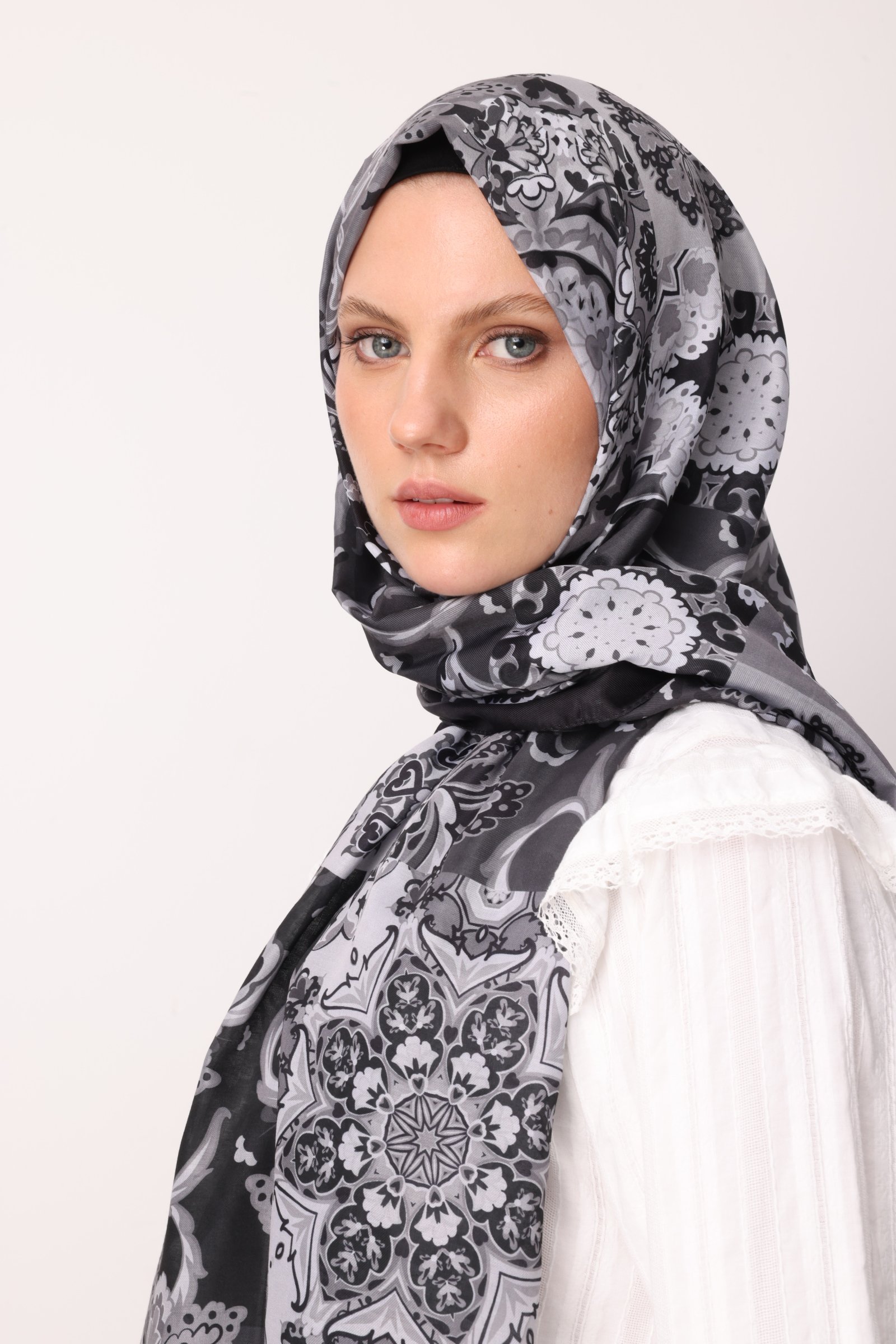 Solhar Desen Pamuk Şal